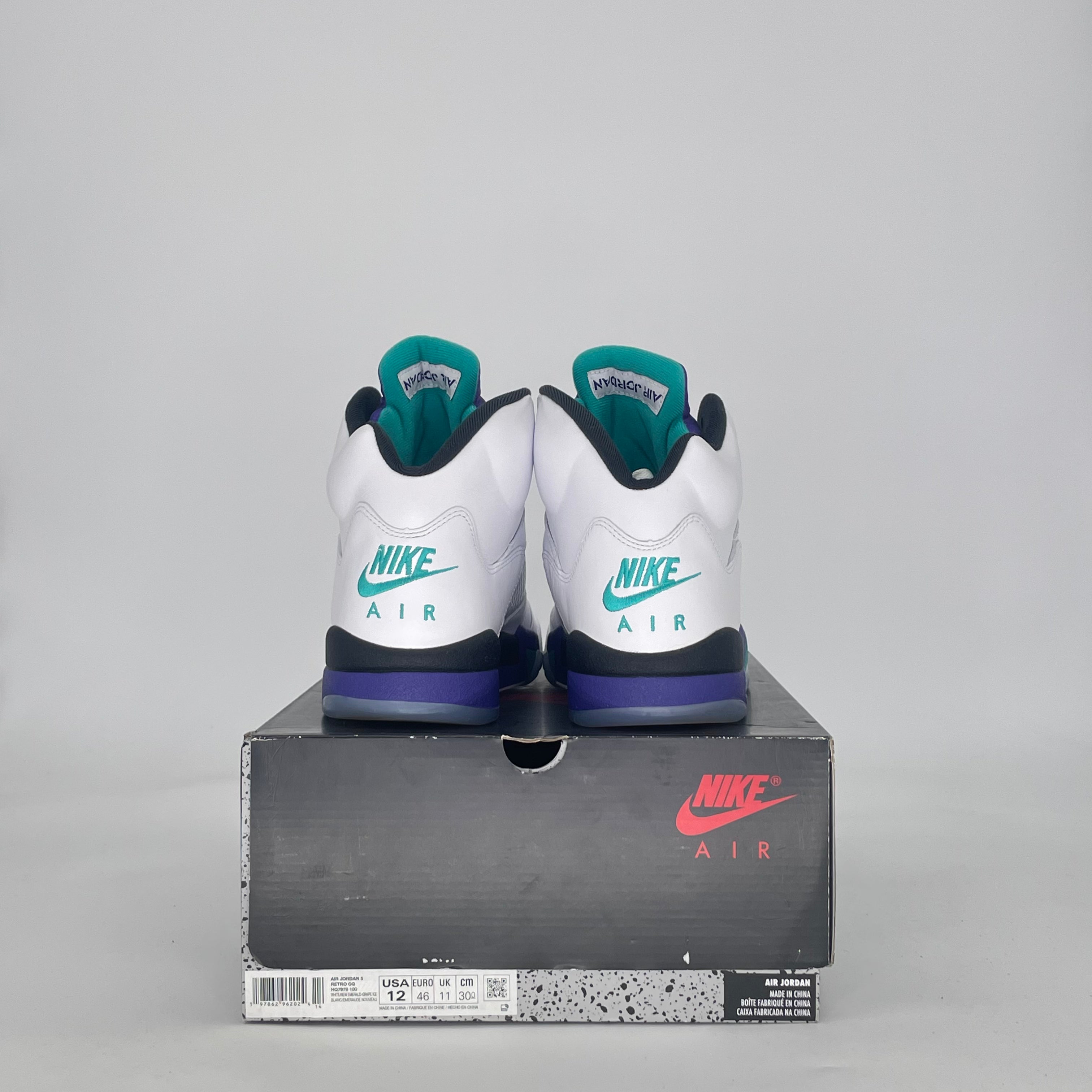AIR JORDAN 5 GRAPE HQ7978-100 SIZE 12/13.5W