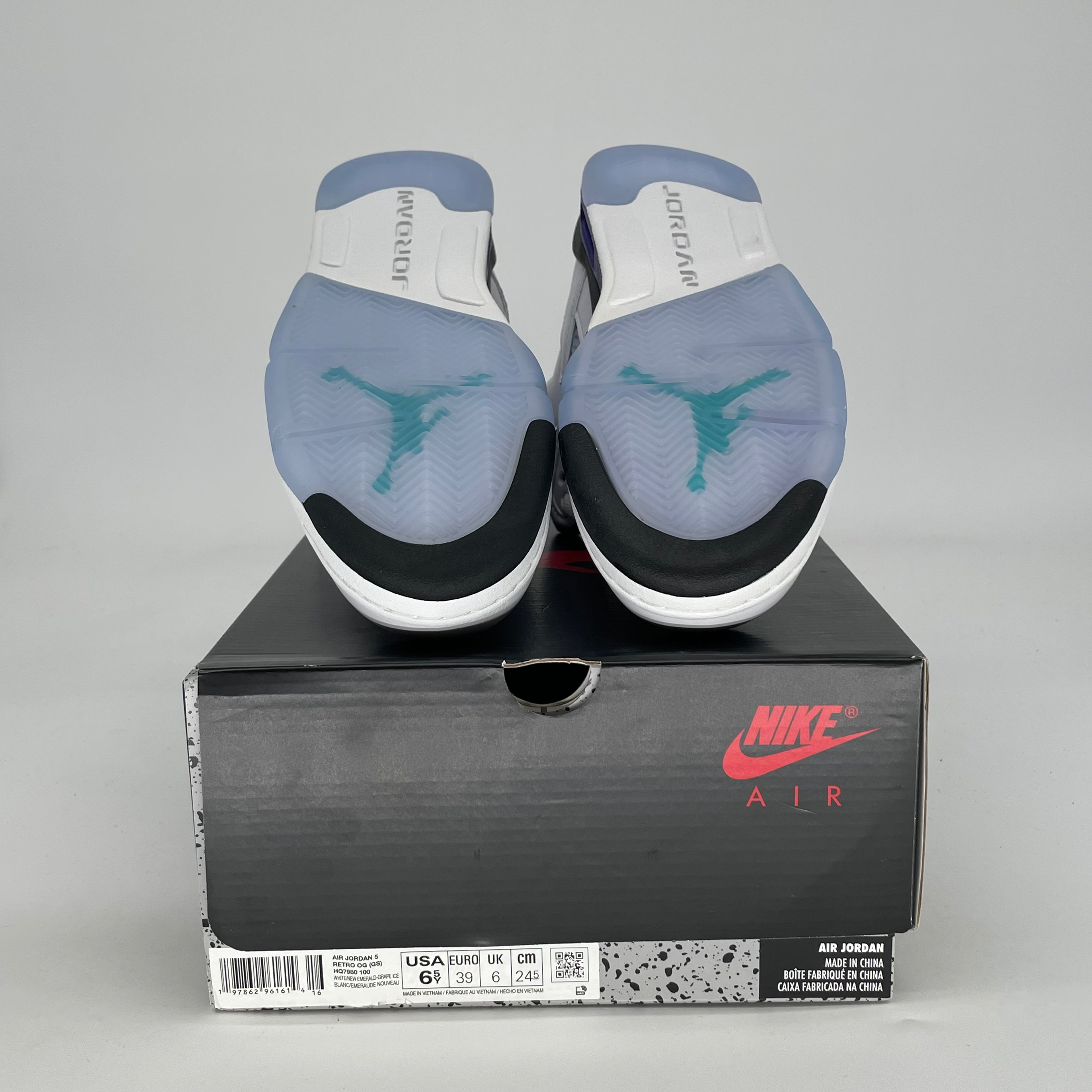 AIR JORDAN 5 GRAPE HQ7980-100 SIZE 6.5/8W