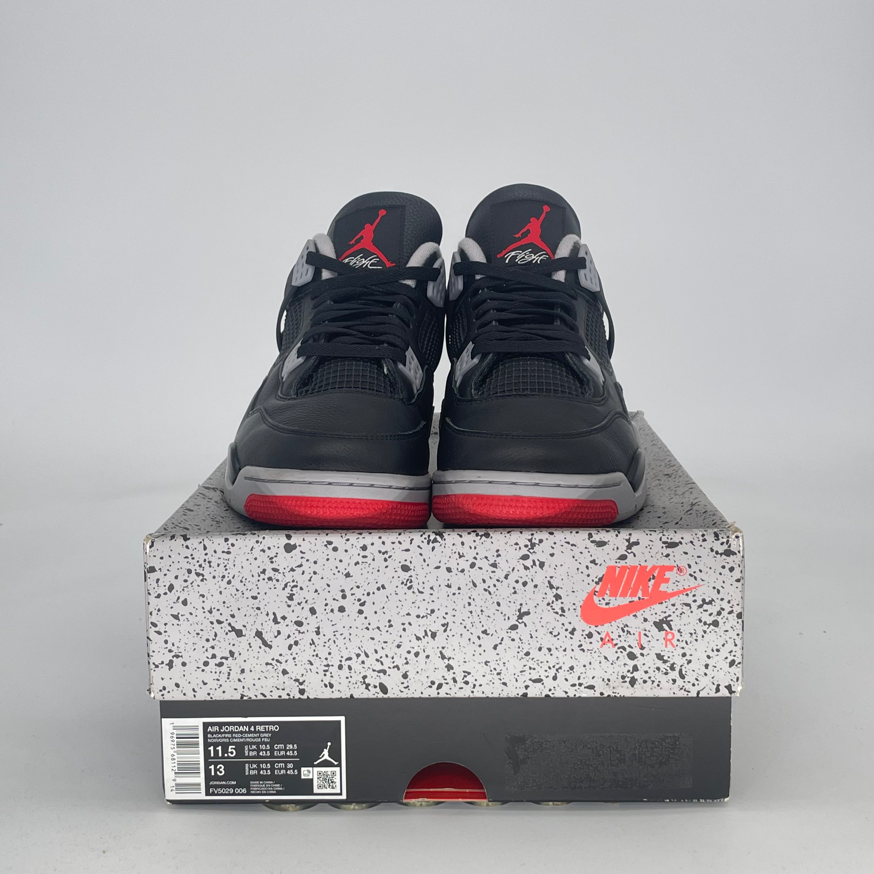AIR JORDAN 4 BRED REIMAGINED FV5029-006 SIZE 11.5/13W