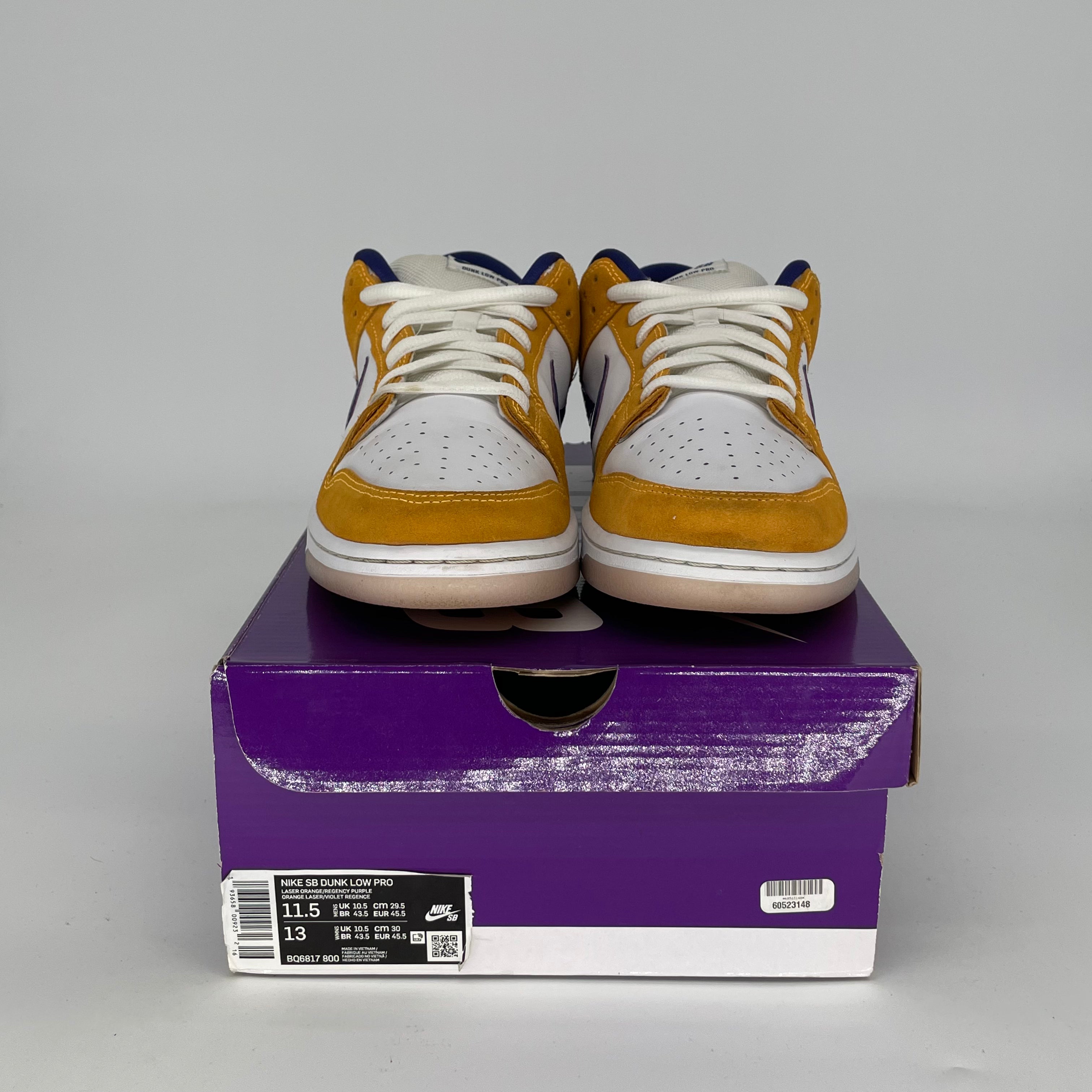 NIKE SB DUNK LOW LASER ORANGE SIZE 11.5 BQ6817-800