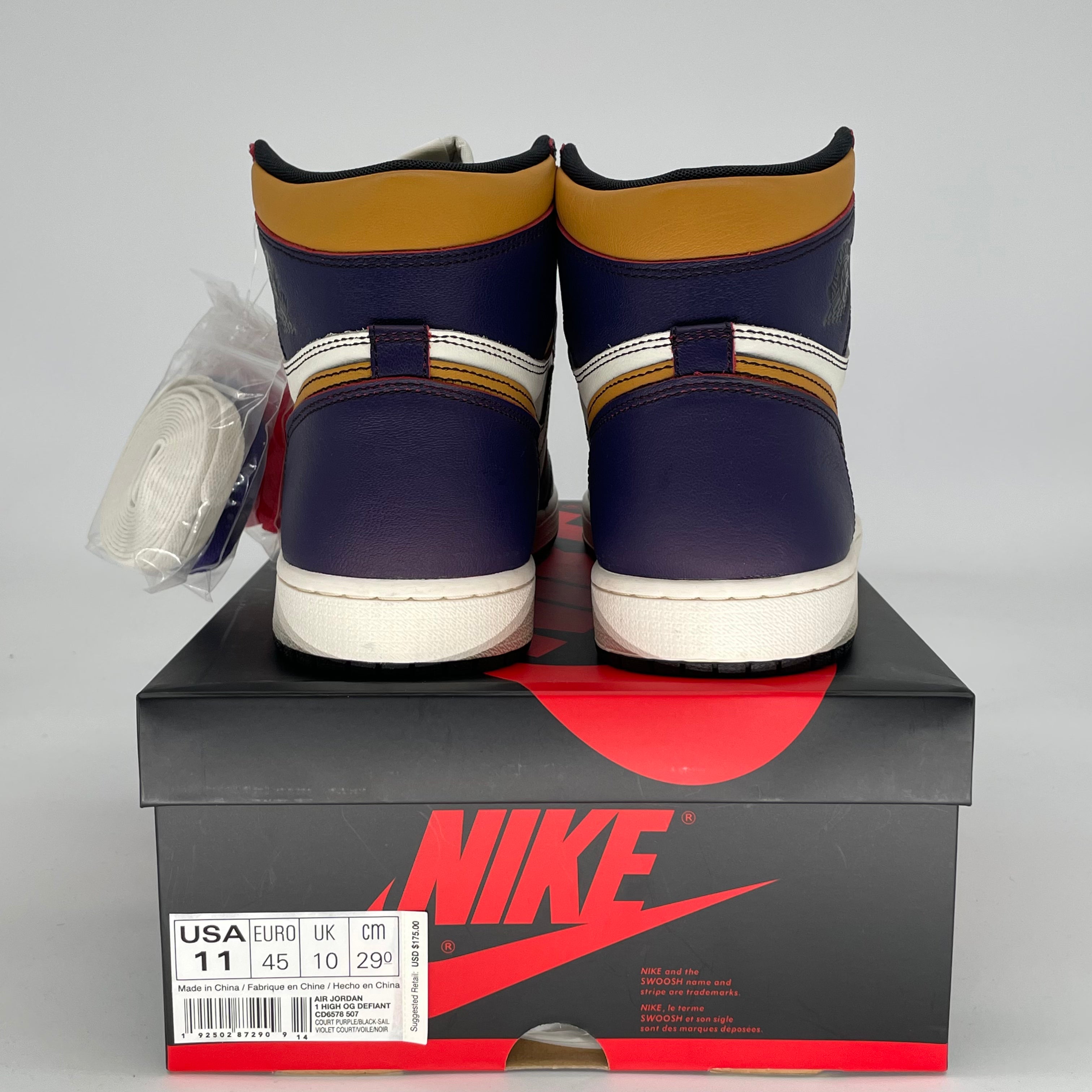 AIR JORDAN 1 DEFIANT SB LA TO CHICAGO CD6578-507 SIZE 11/12.5W