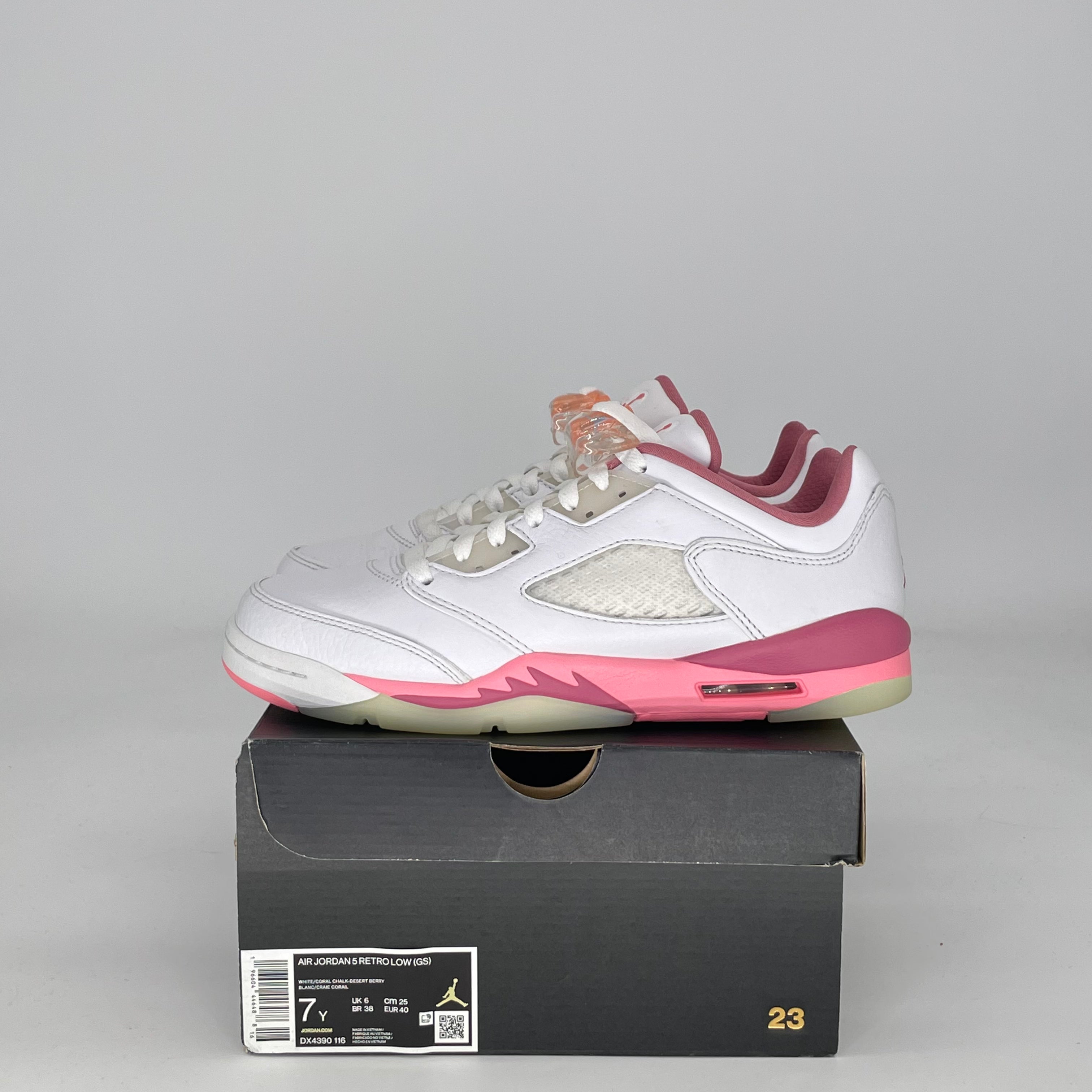 AIR JORDAN 5 LOW CRAFTED FOR HER DESERT BERRY DX4390-116 SIZE 7/8.5W