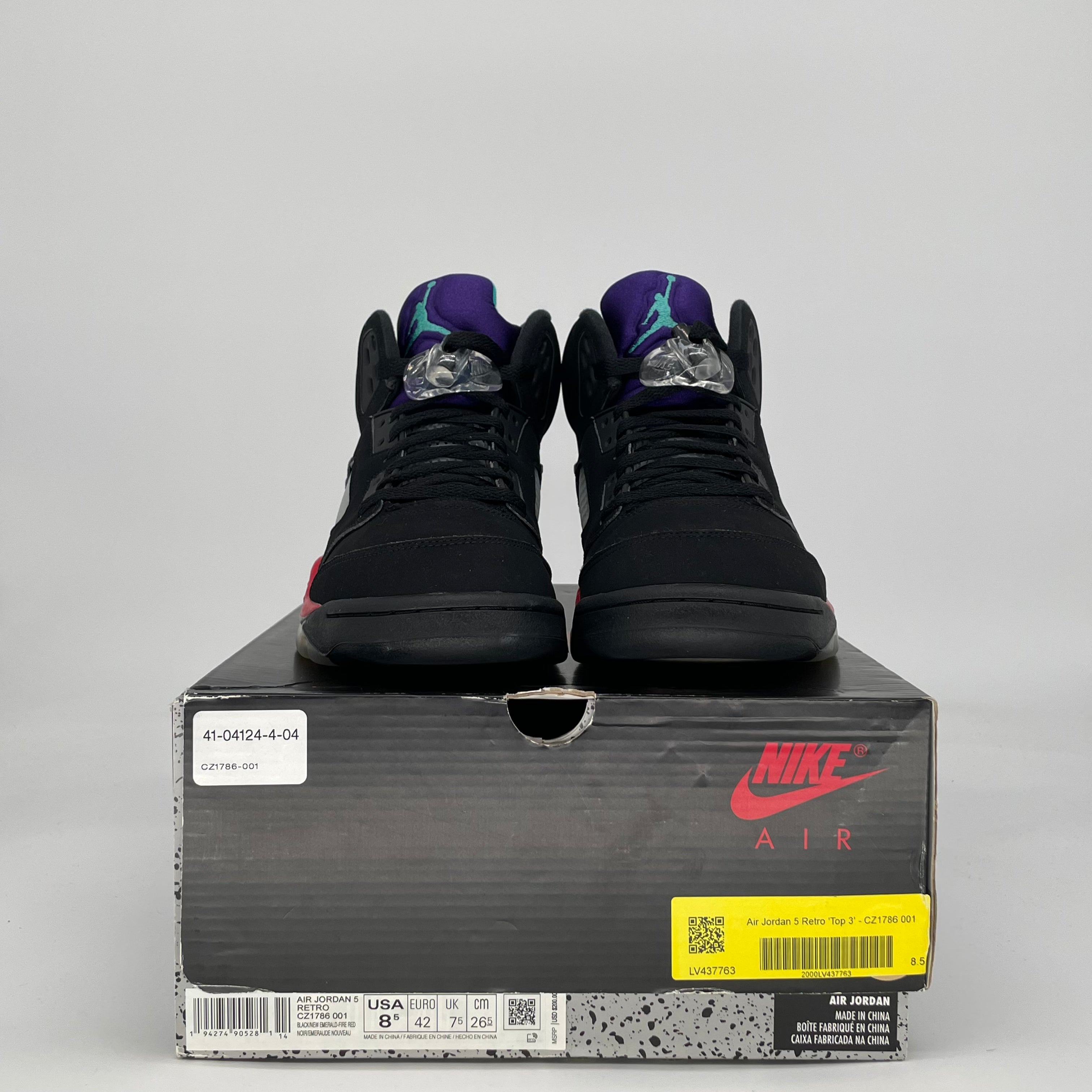 AIR JORDAN 5 TOP 3 CZ1786-001 SIZE 8.5/10W