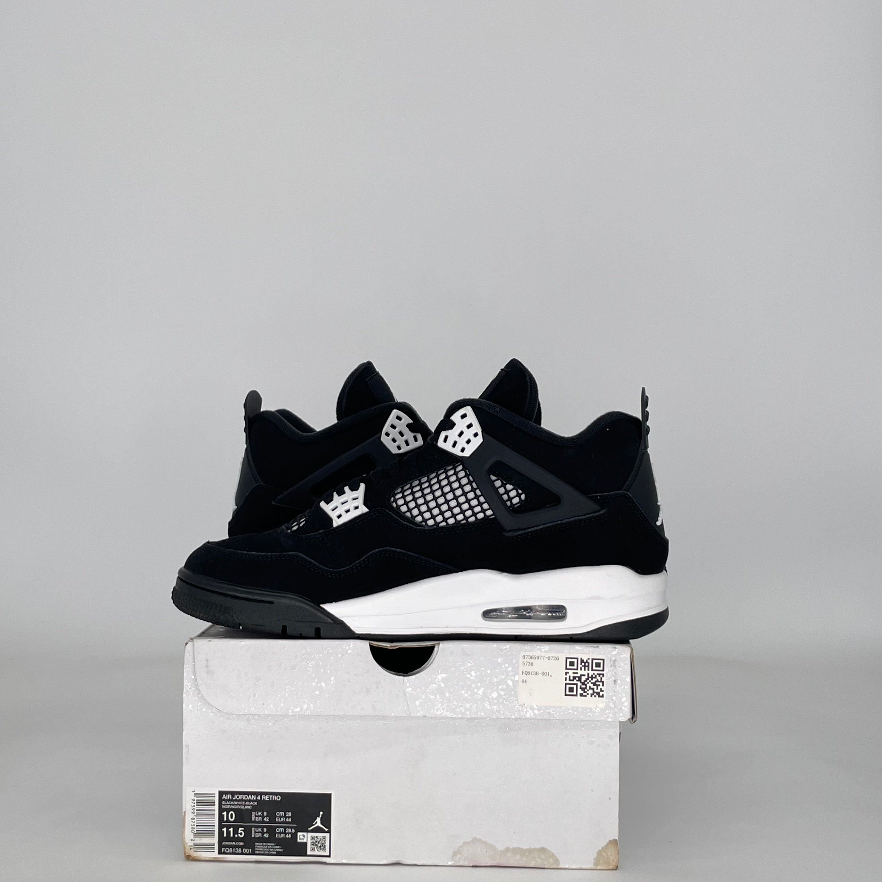 AIR JORDAN 4 WHITE THUNDER FQ8138-001 SIZE 10/11.5W