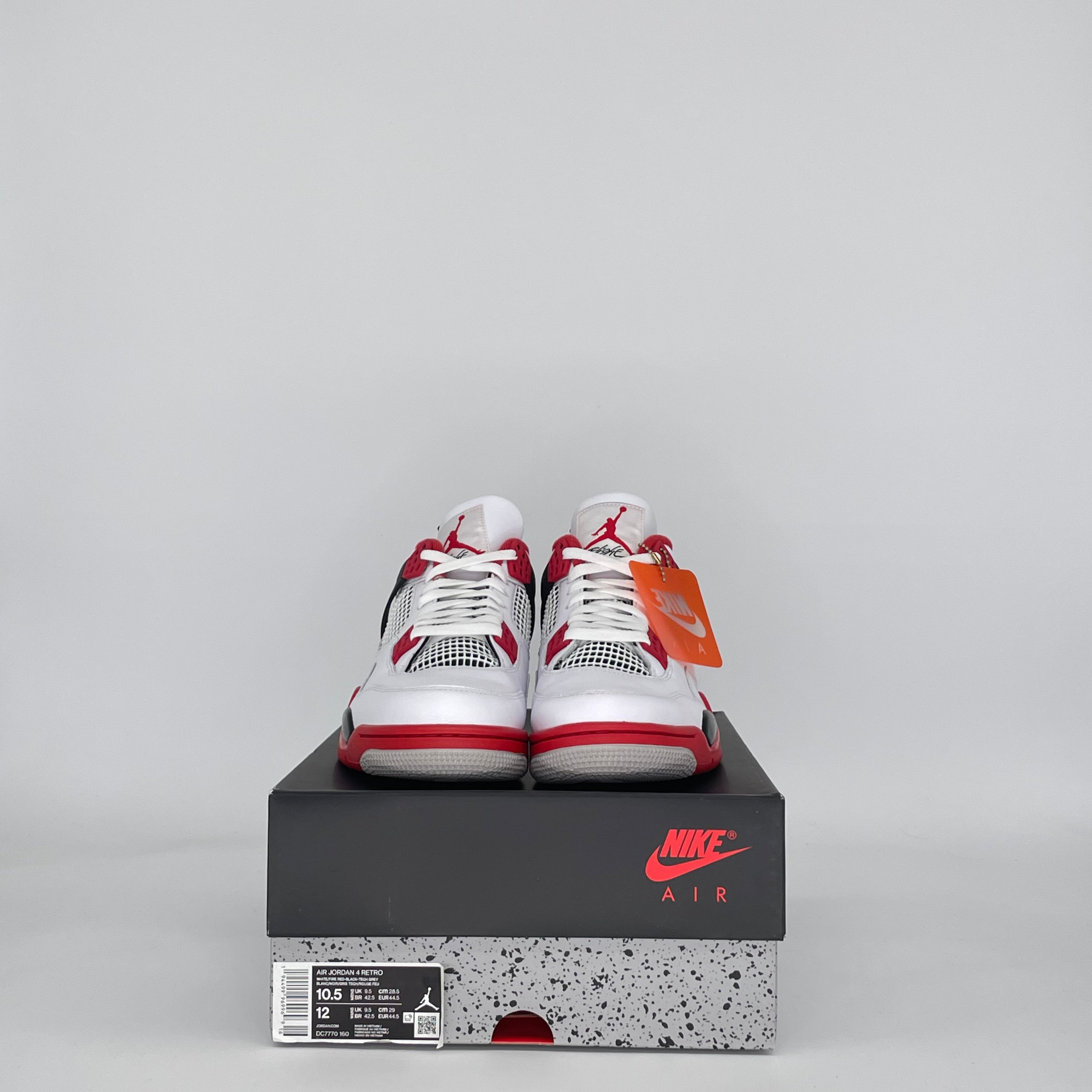 AIR JORDAN 4 FIRE RED (2020) DC7770-160 SIZE 10.5/12W
