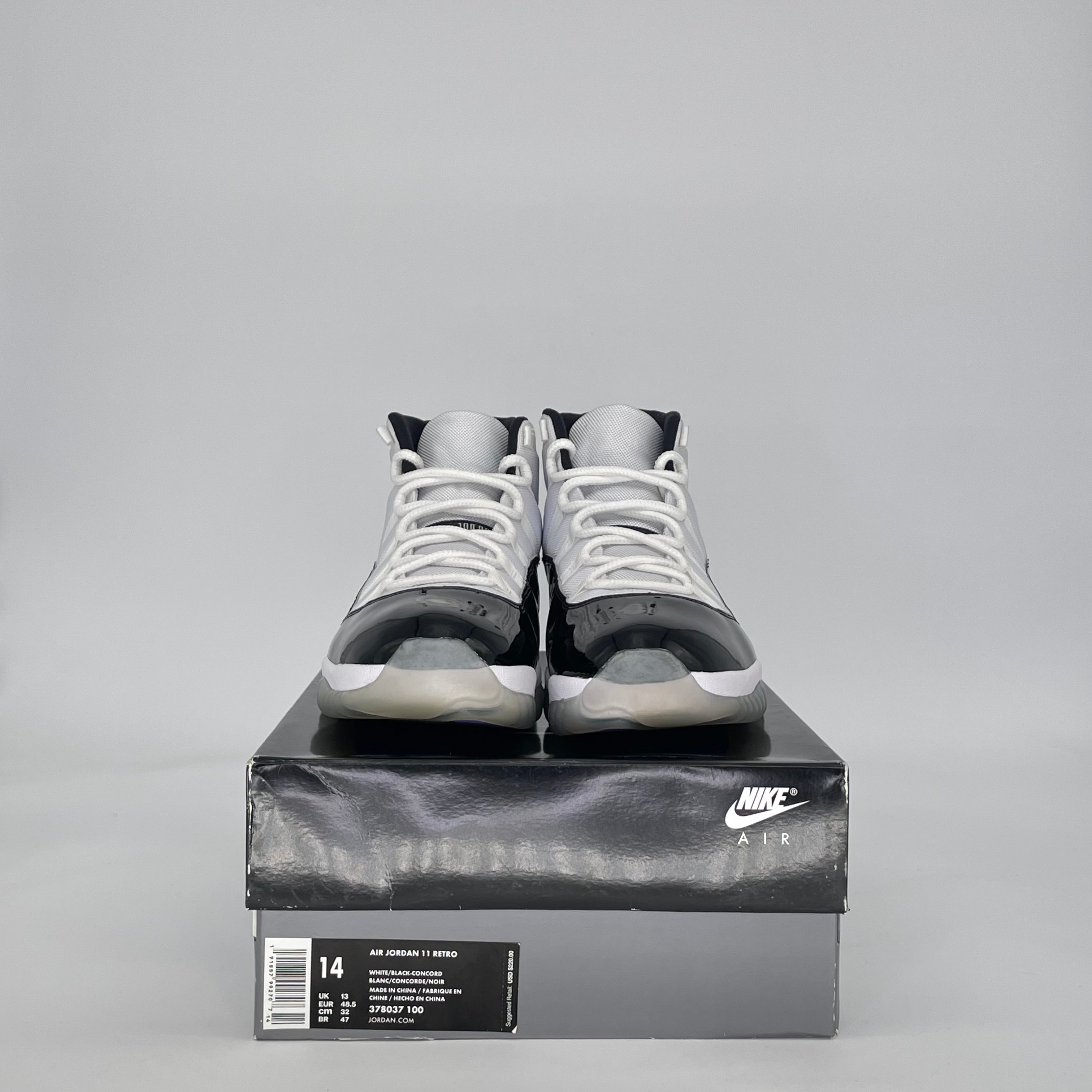 AIR JORDAN 11 CONCORD (2018) 378037-100 SIZE 14/15.5W