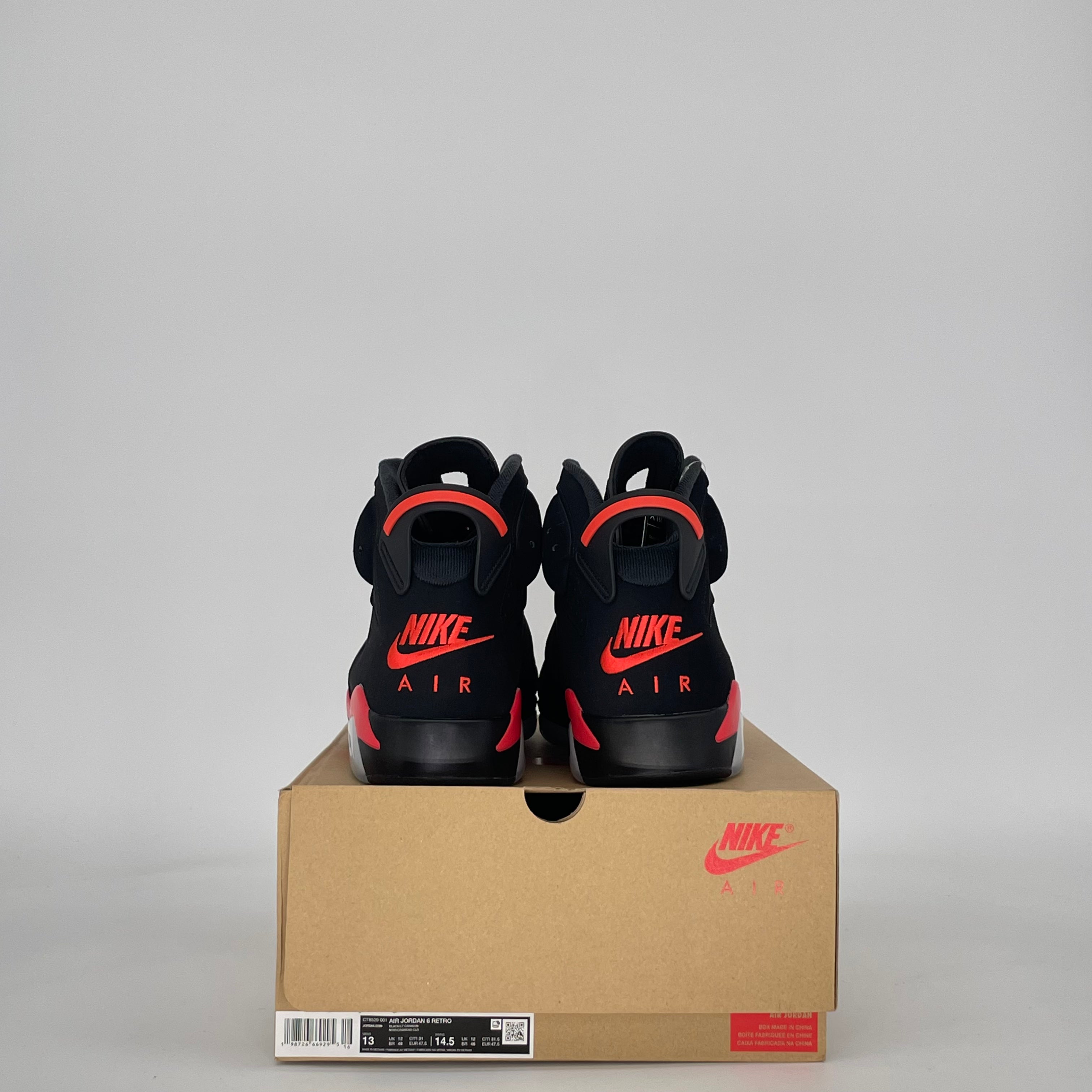 AIR JORDAN 6 INFRARED SALESMAN CT8529-001 SIZE 13/14.5W