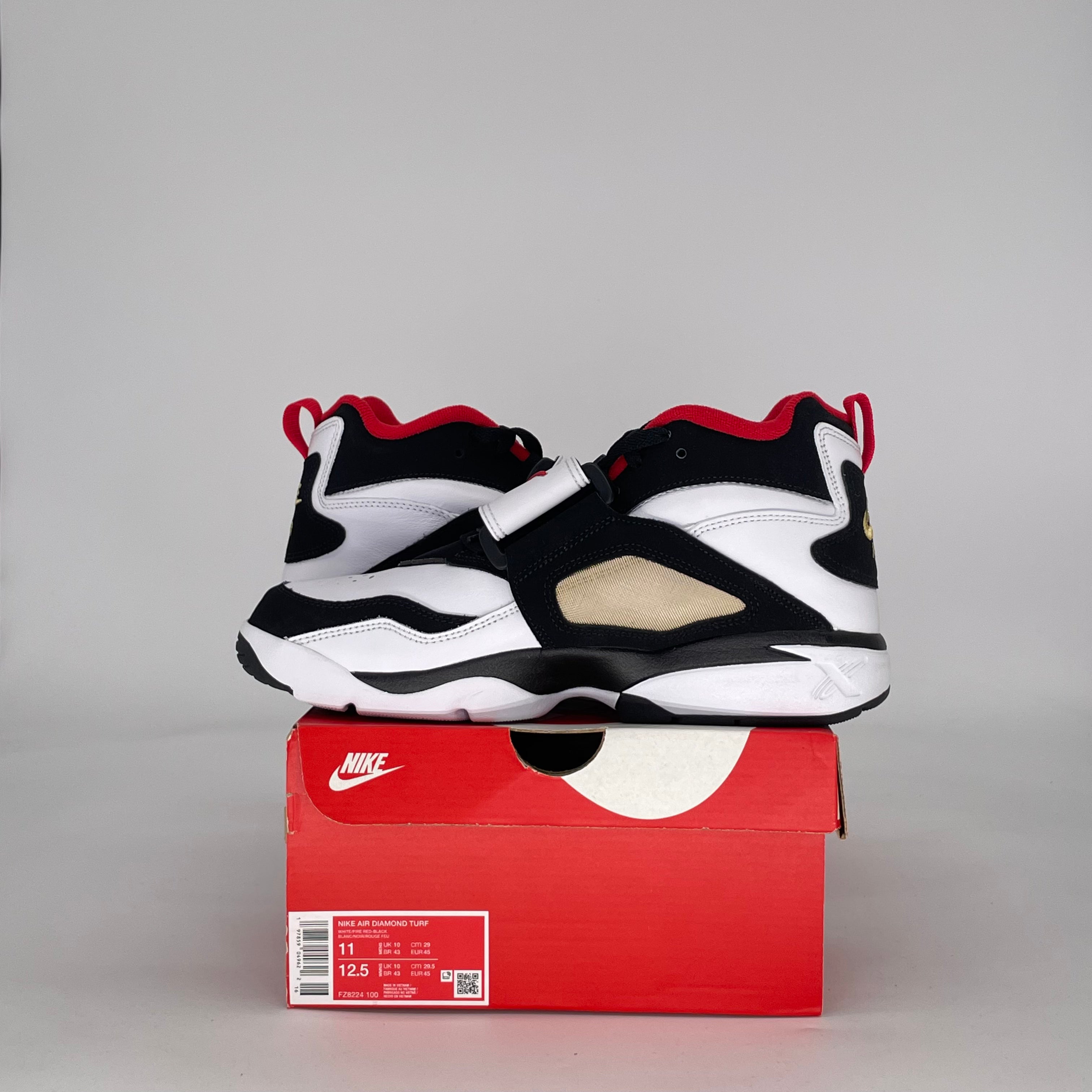 NIKE AIR DIAMOND TURF 49ERS FZ8224-100 SIZE 11/12.5W