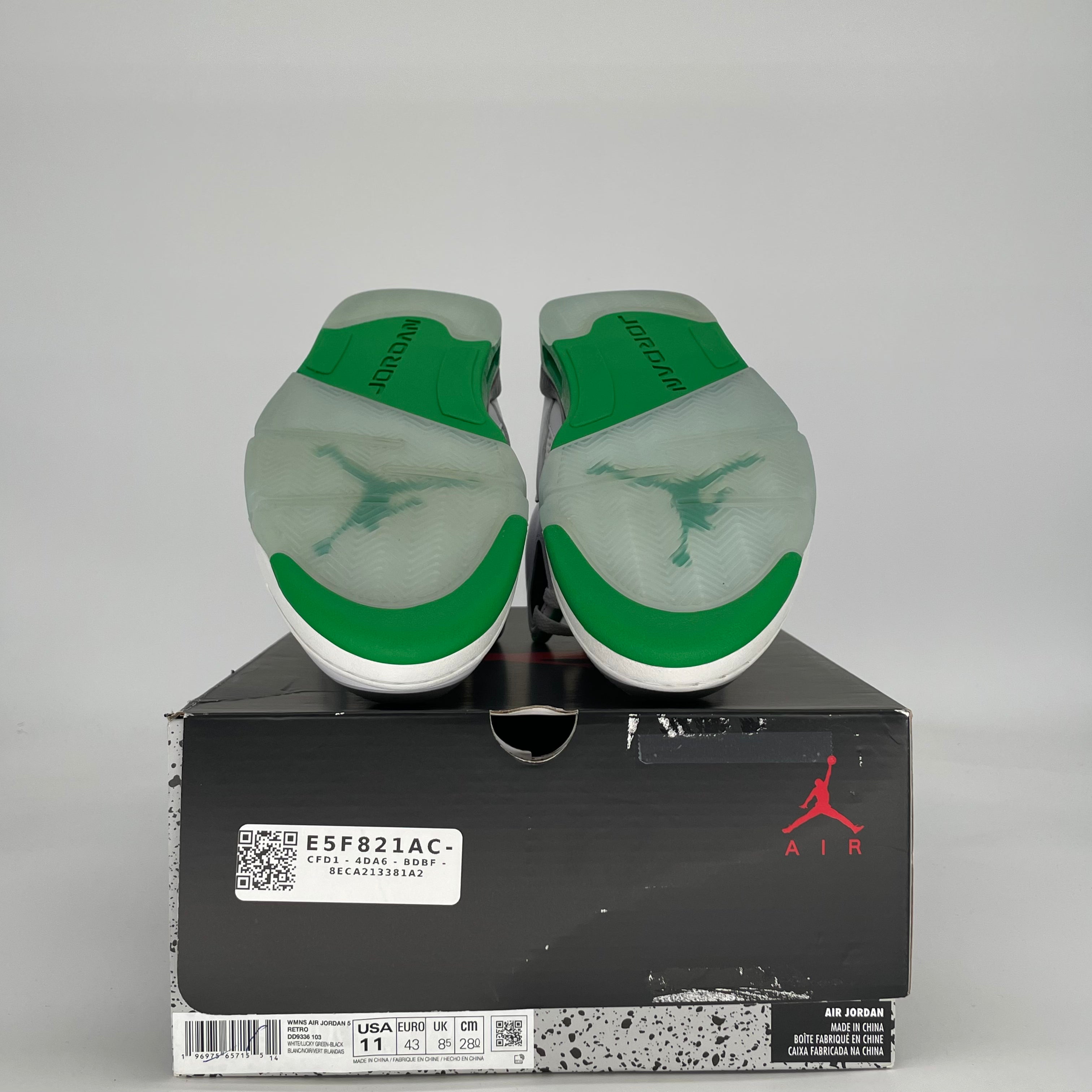 AIR JORDAN 5 LUCKY GREEN W DD9336-103 SIZE 9.5/11W