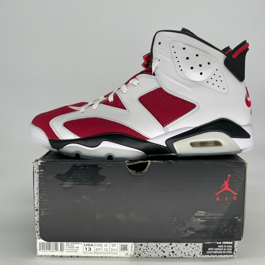 AIR JORDAN 6 CARMINE CT8529-106 SIZE 13/14.5W