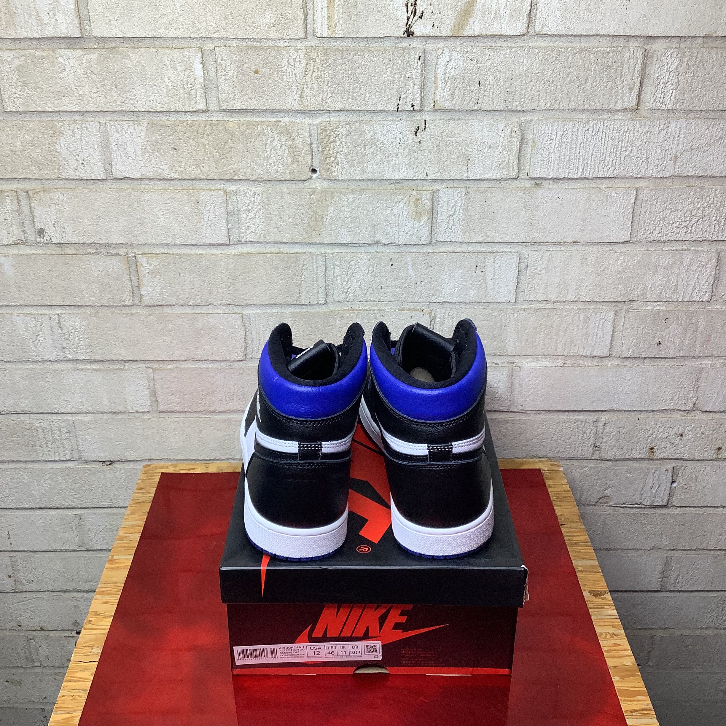 AIR JORDAN 1 ROYAL TOE SIZE 12/13.5W 555088-041