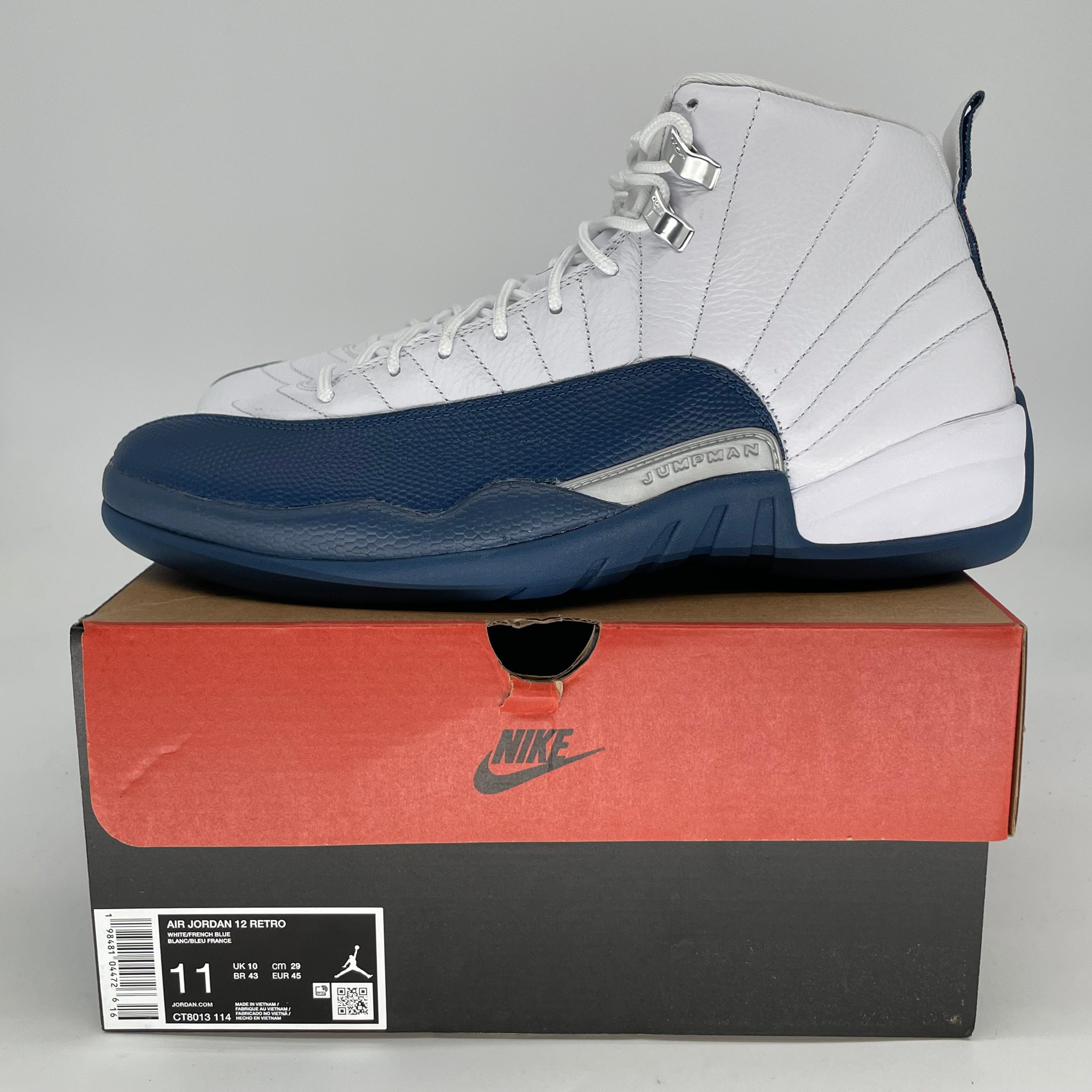 AIR JORDAN 12 FRENCH BLUE CT8013-114 SIZE 11/12.5W