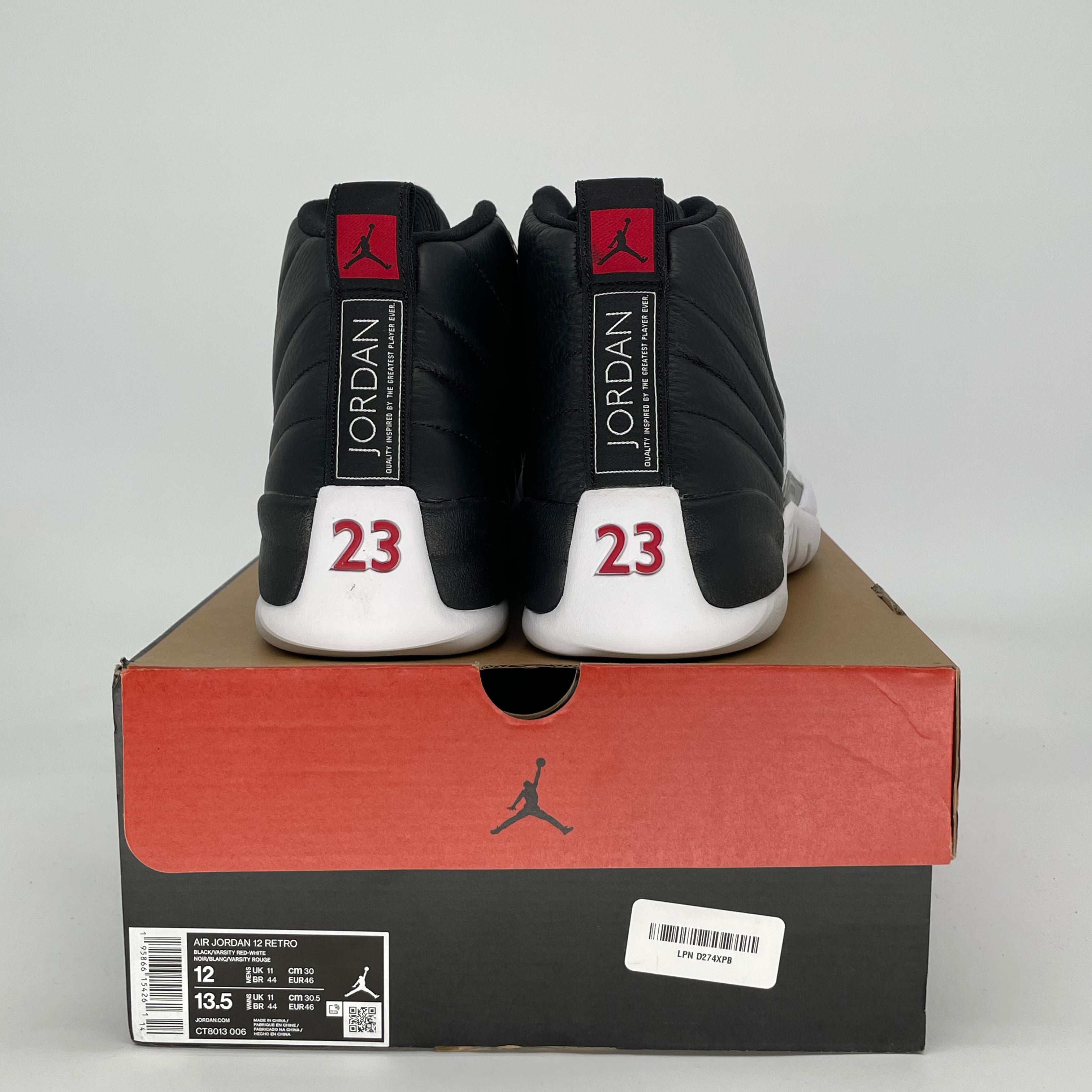 AIR JORDAN 12 PLAYOFFS CT8013-006 SIZE 12/13.5W