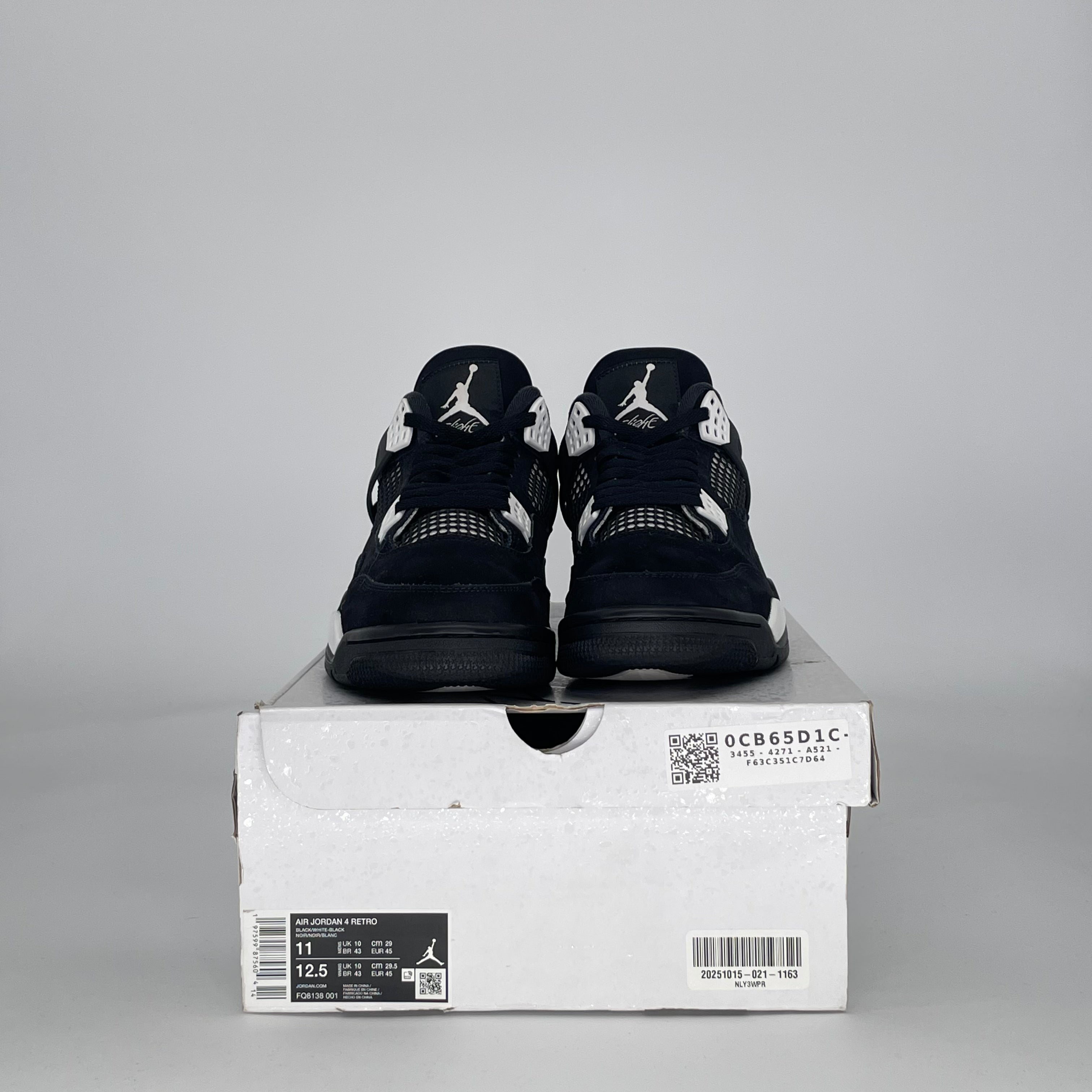 AIR JORDAN 4 WHITE THUNDER FQ8138-001 SIZE 11/12.5W