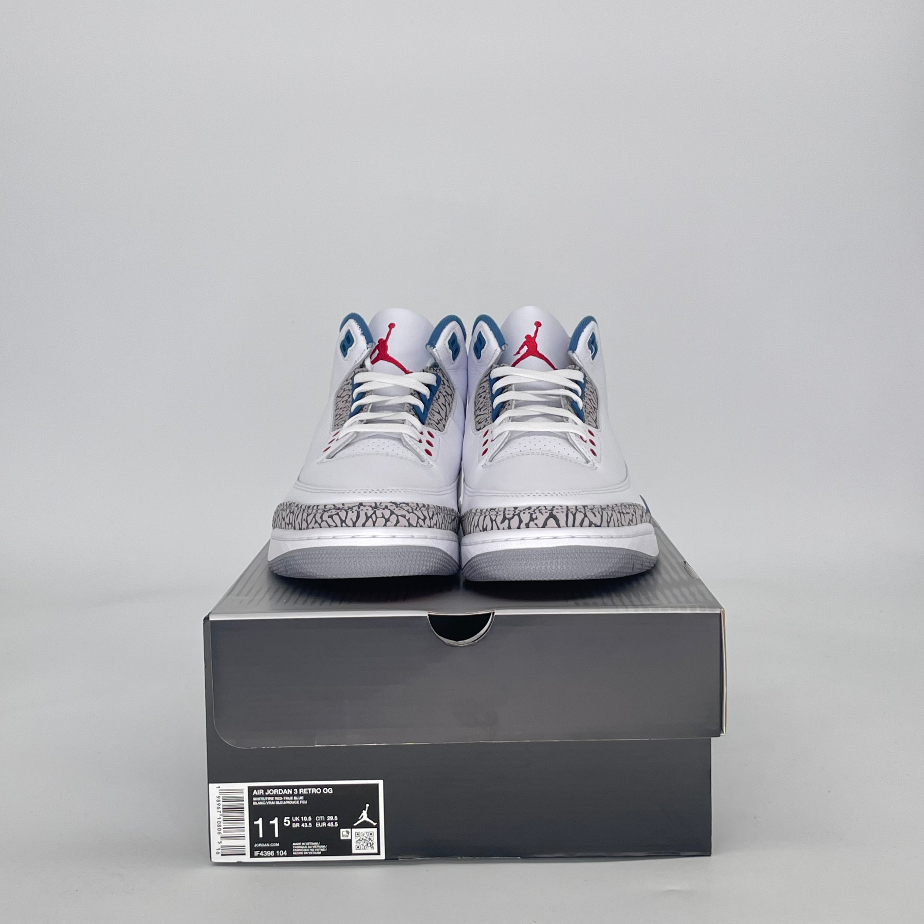 AIR JORDAN 3 TRUE BLUE IF4396-104 SIZE 11.5/13W
