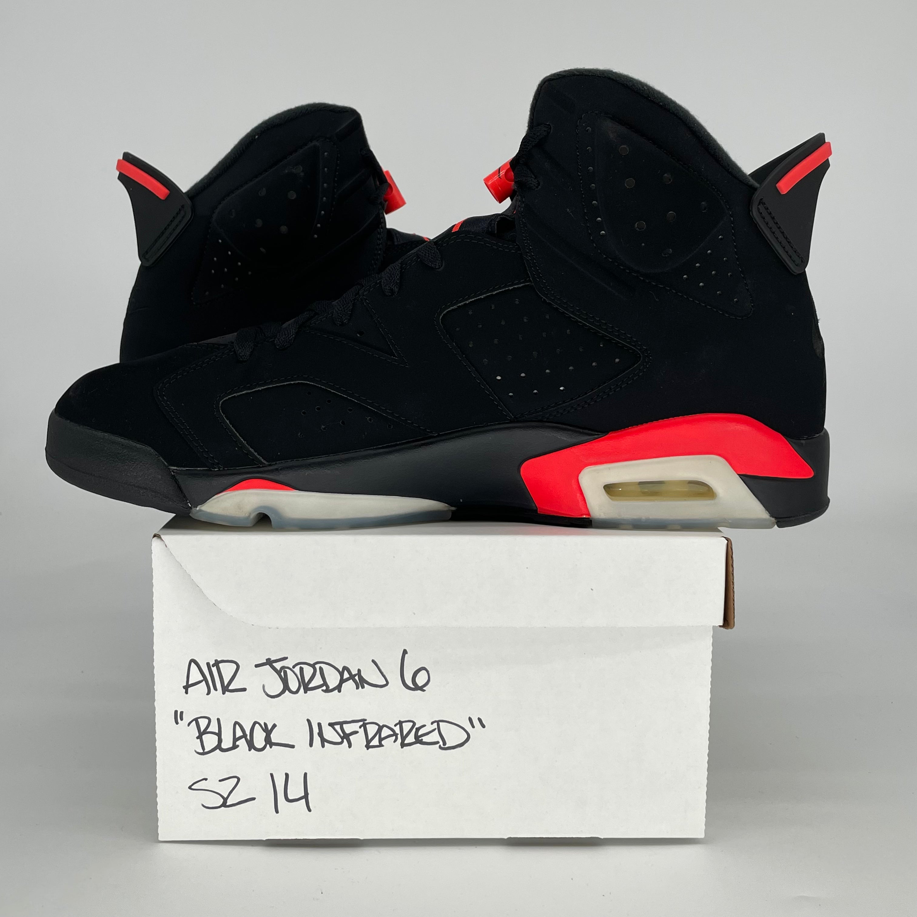 AIR JORDAN 6 BLACK INFRARED 384664-060 SIZE 14/15.5W