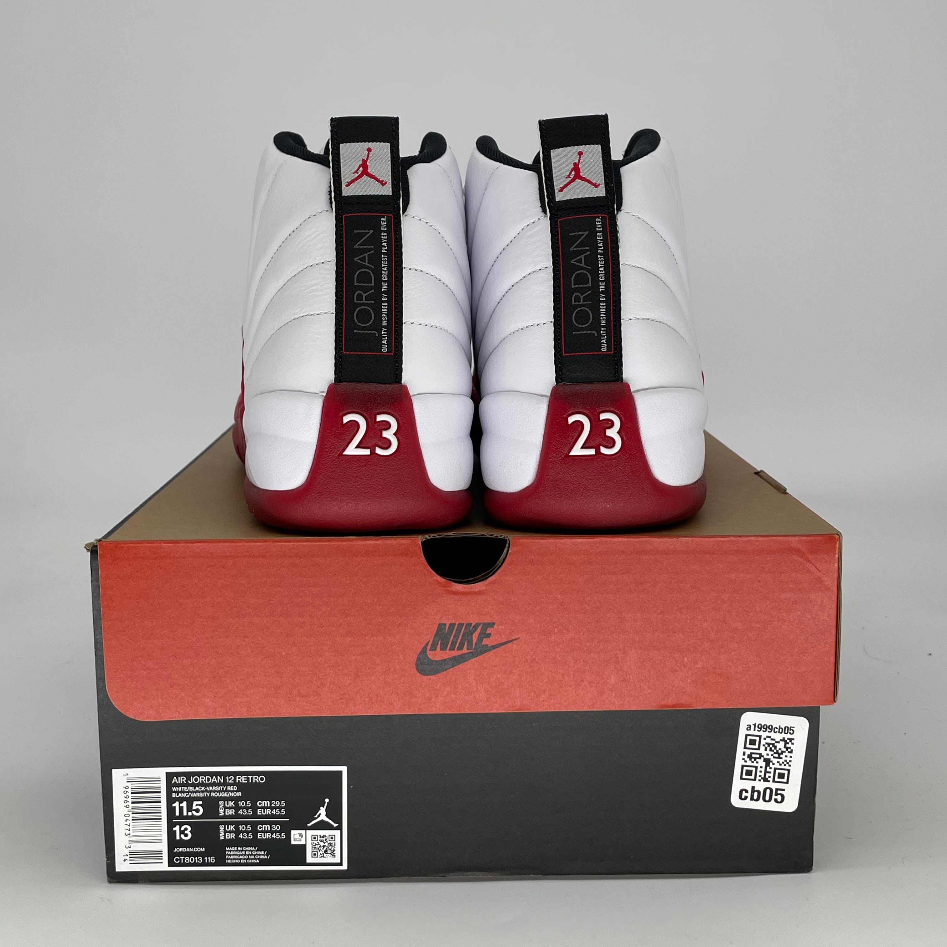 AIR JORDAN 12 CHERRY CT8013-116 SIZE 11.5/13W