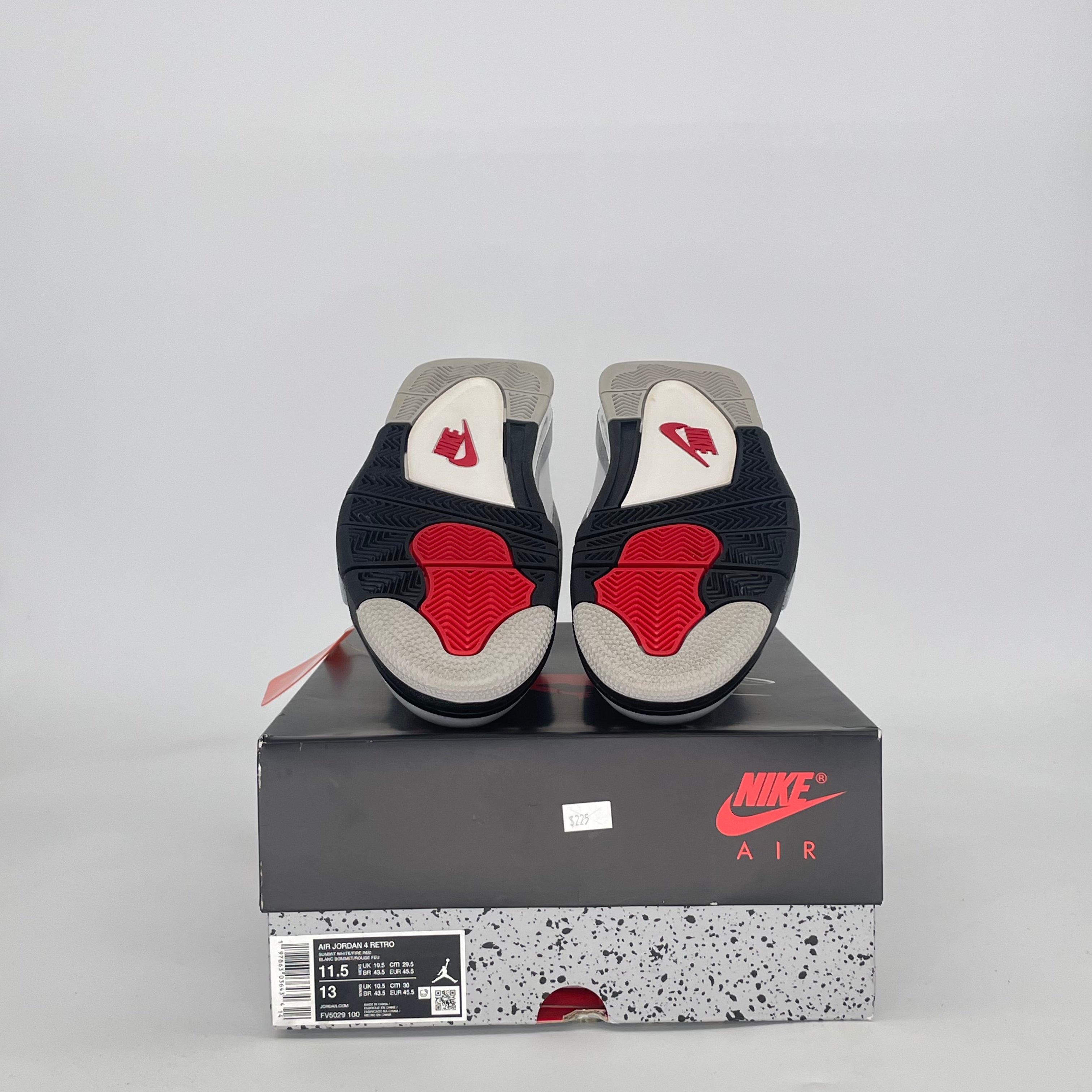 AIR JORDAN 4 WHITE CEMENT FV5029-100 SIZE 11.5/13W