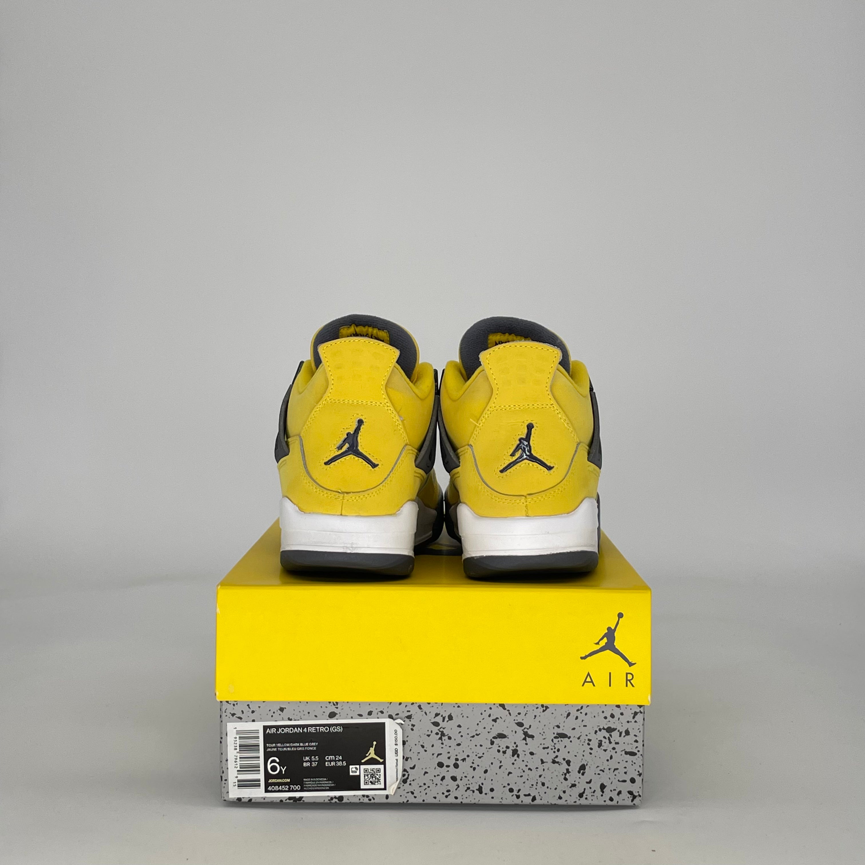 AIR JORDAN 4 LIGHTNING (2021) 408452-700 SIZE 6/7.5W GS