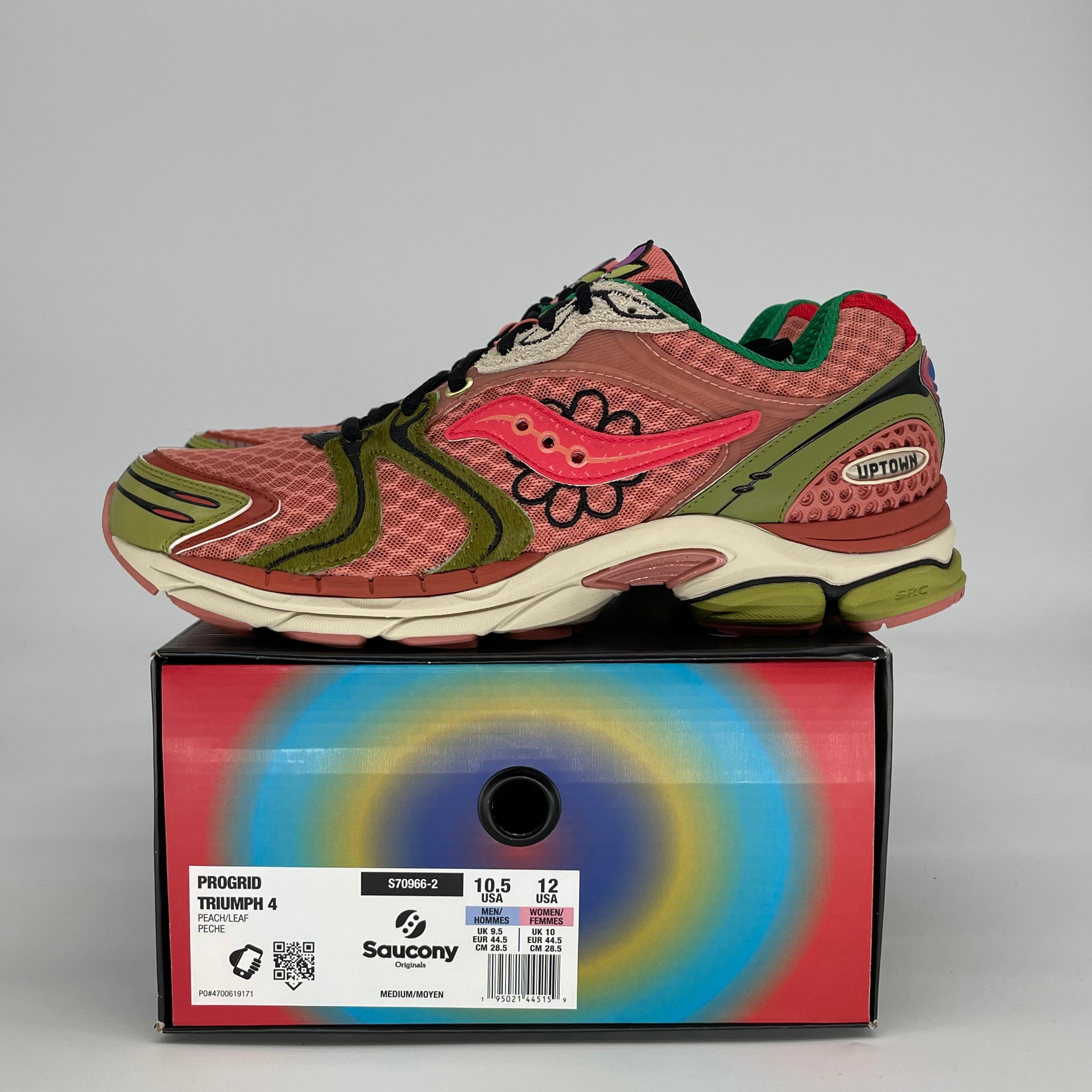 SAUCONY PROGRID TRIUMPH 4 JAE TIPS FLOWERS GROW UPTOWN VIRGINIA CREEPER S70966-2 SIZE 10.5/12W