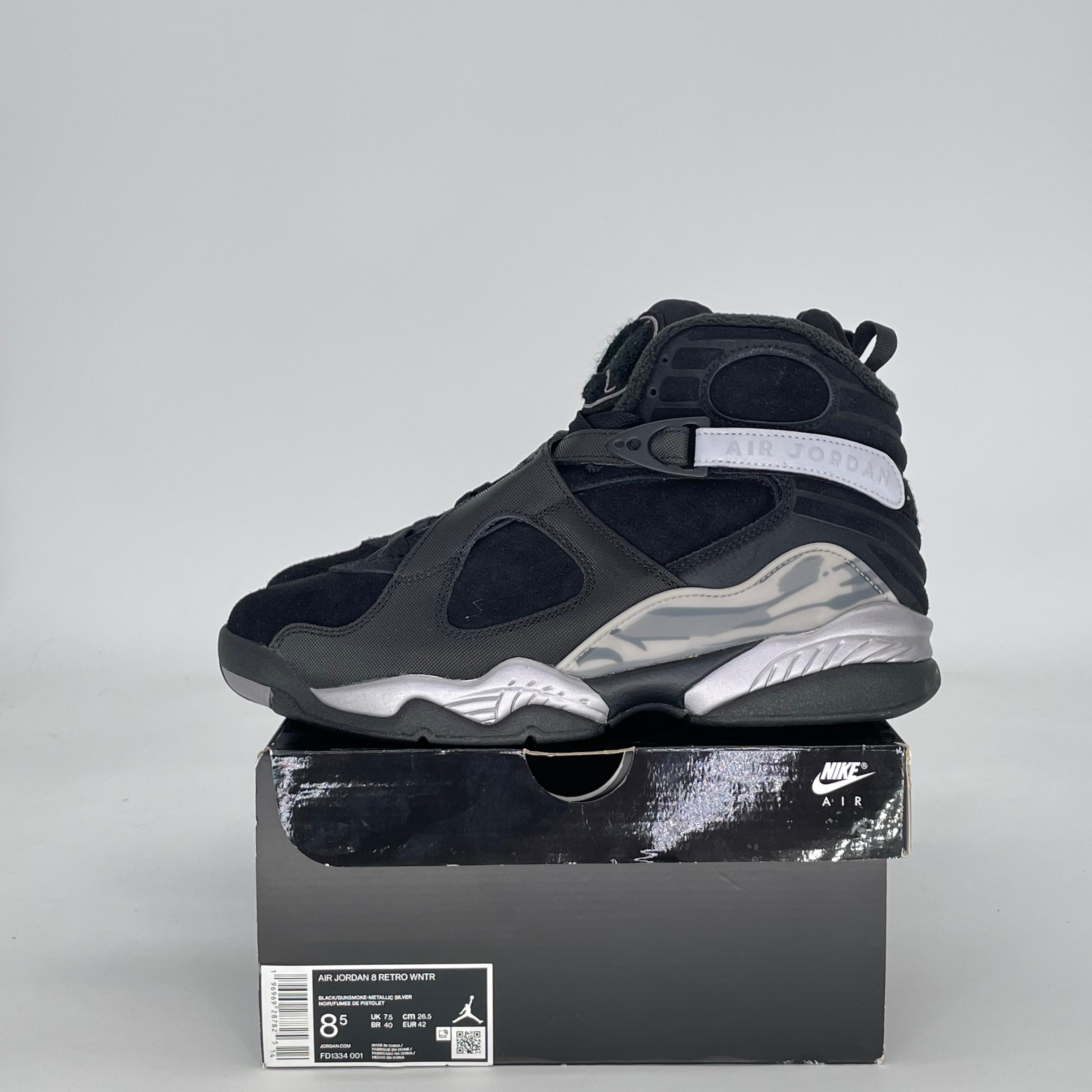 AIR JORDAN 8 WINTERIZED GUNSMOKE FD1334-001 SIZE 8.5/10W