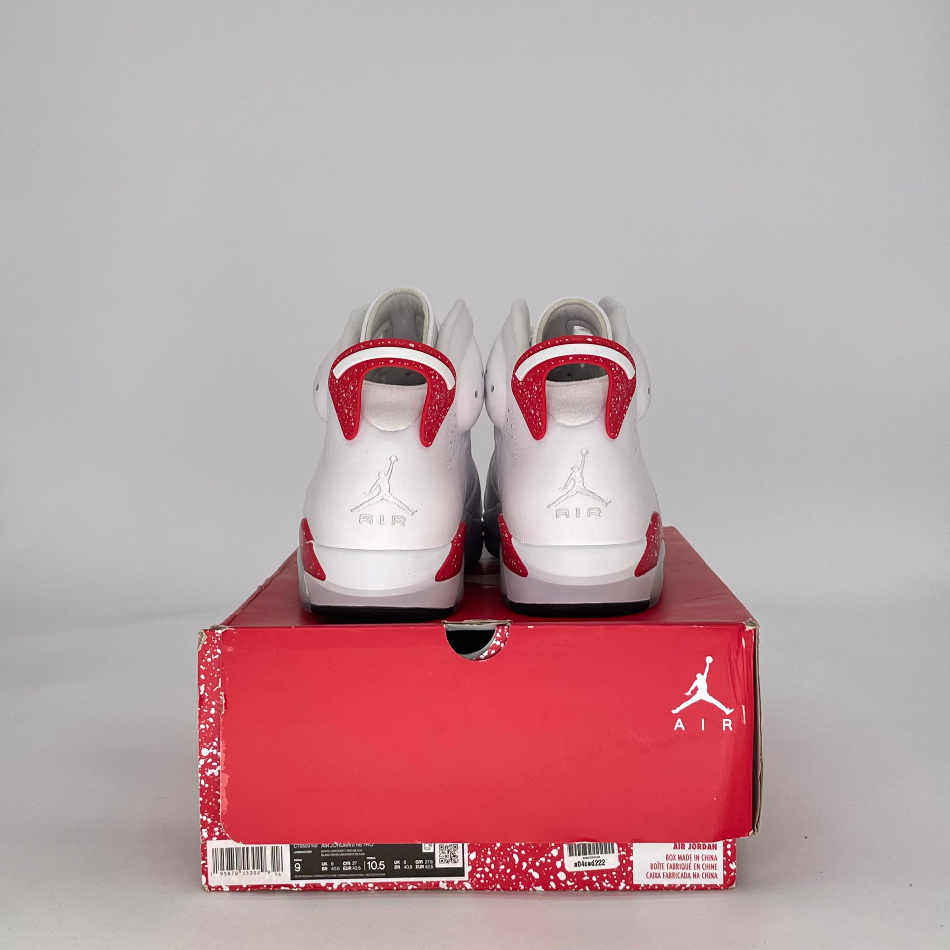 AIR JORDAN 6 RED OREO CT8529-162 SIZE 9/10.5W