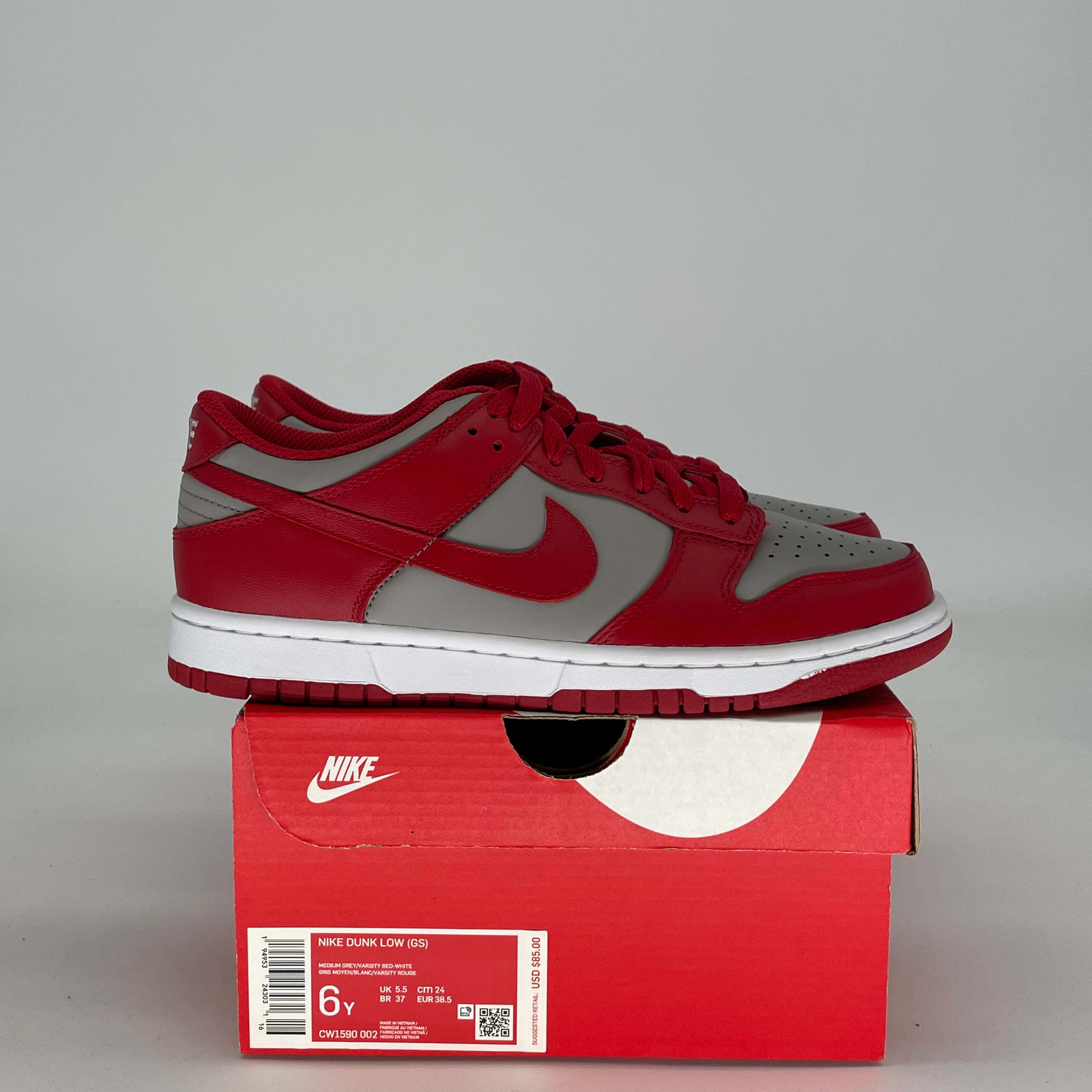 NIKE DUNK LOW UNLV CW1590-002 SIZE 6/7.5W