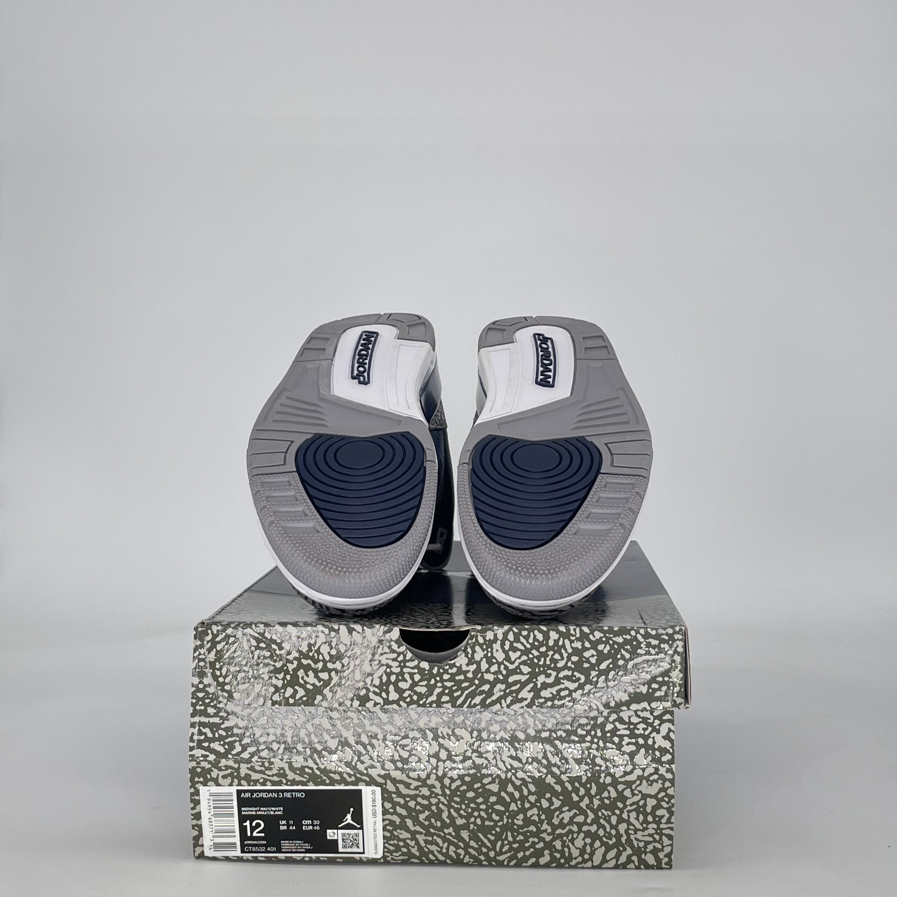 AIR JORDAN 3 GEORGETOWN (2021) CT8532-401 SIZE 12/13.5W
