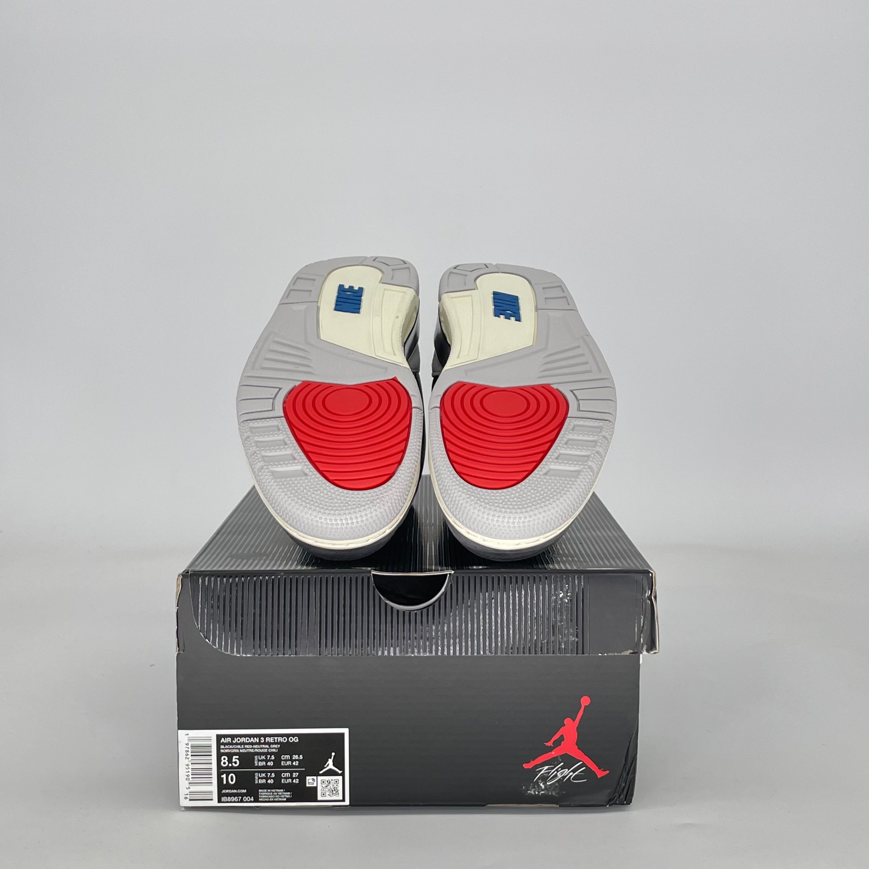 AIR JORDAN 3 RARE AIR IB8967-004 SIZE 8.5/10W