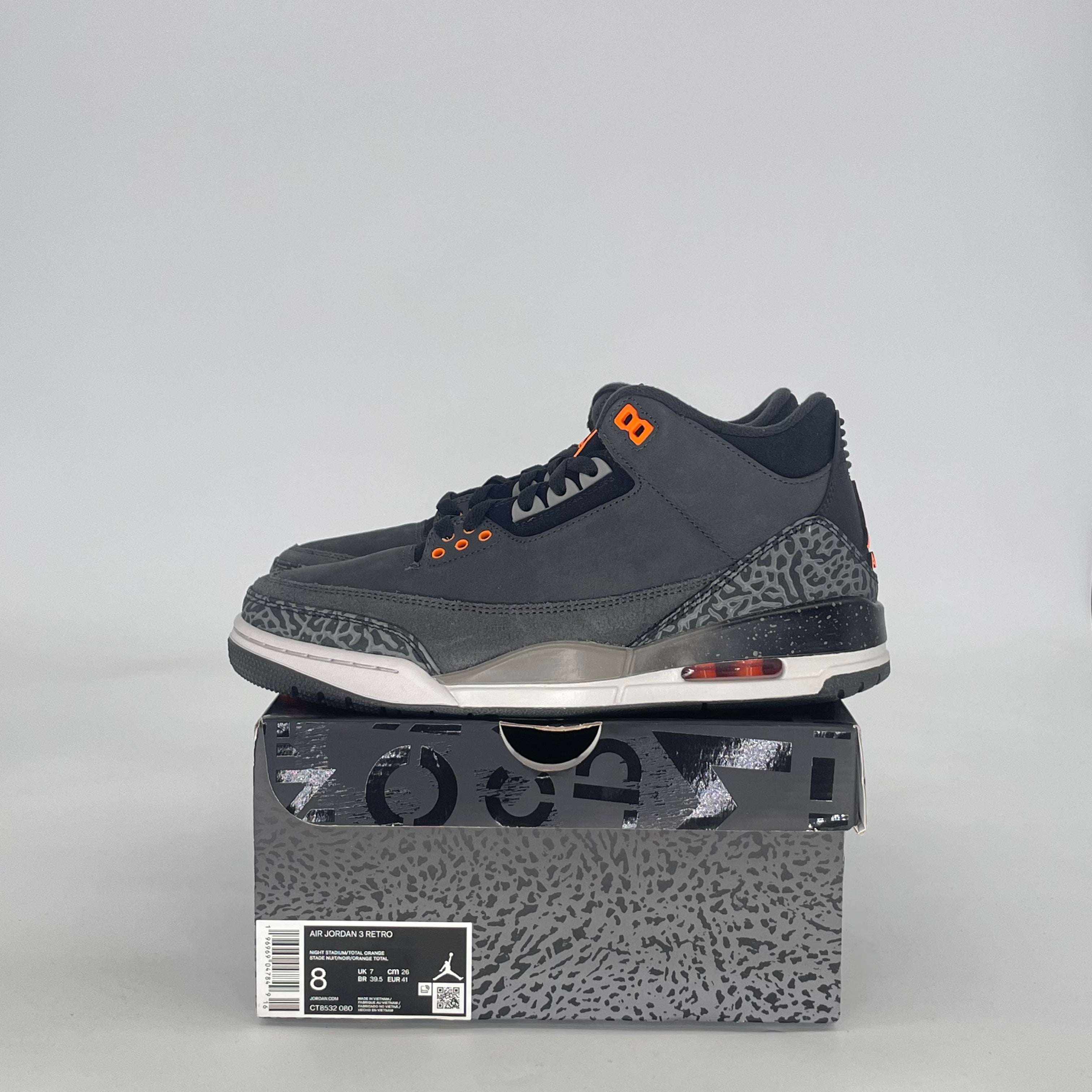 AIR JORDAN 3 FEAR PACK CT8532-080 SIZE 8/9.5W