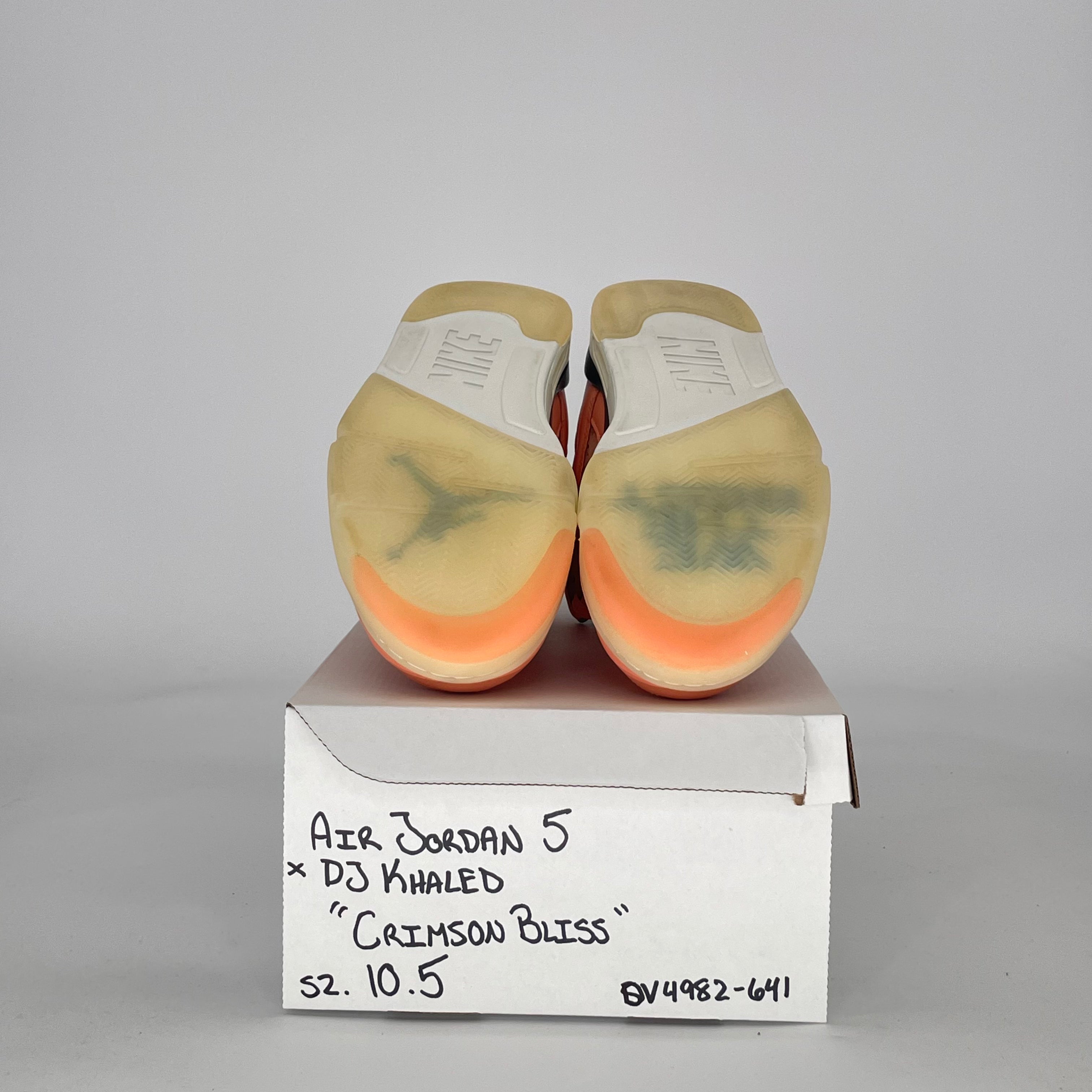AIR JORDAN 5 DJ KHALED WE THE BEST CRIMSON BLISS DV4982-641 SIZE 10.5/12W