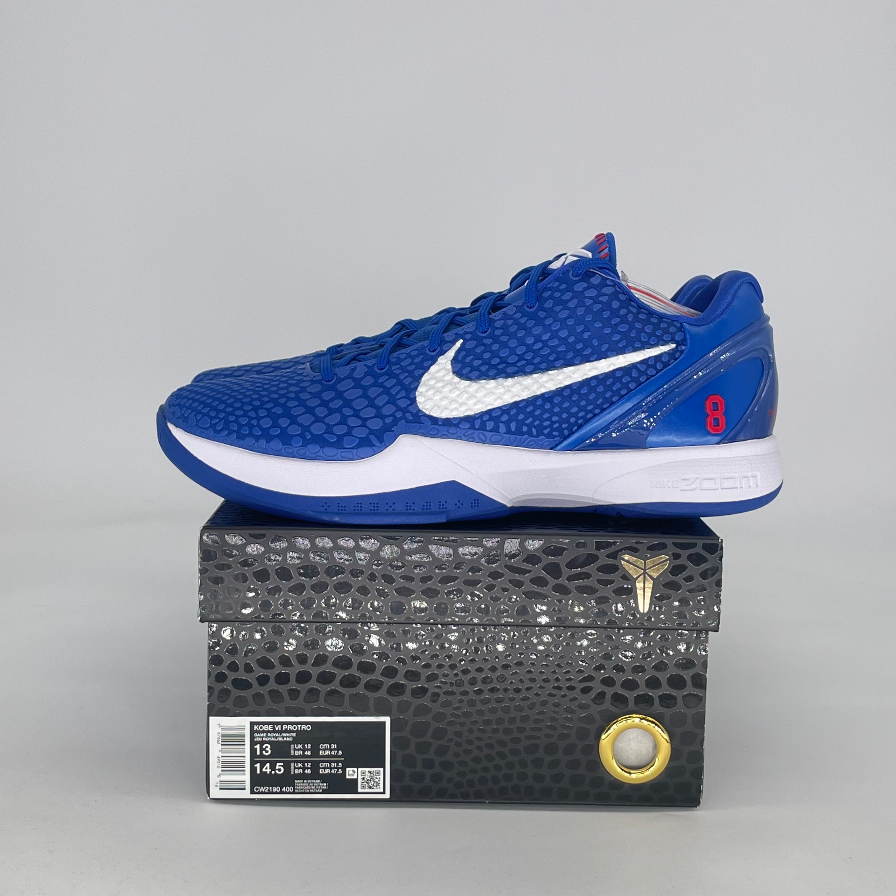 NIKE KOBE 6 PROTRO DODGERS CW2190-400 SIZE 13/14.5W