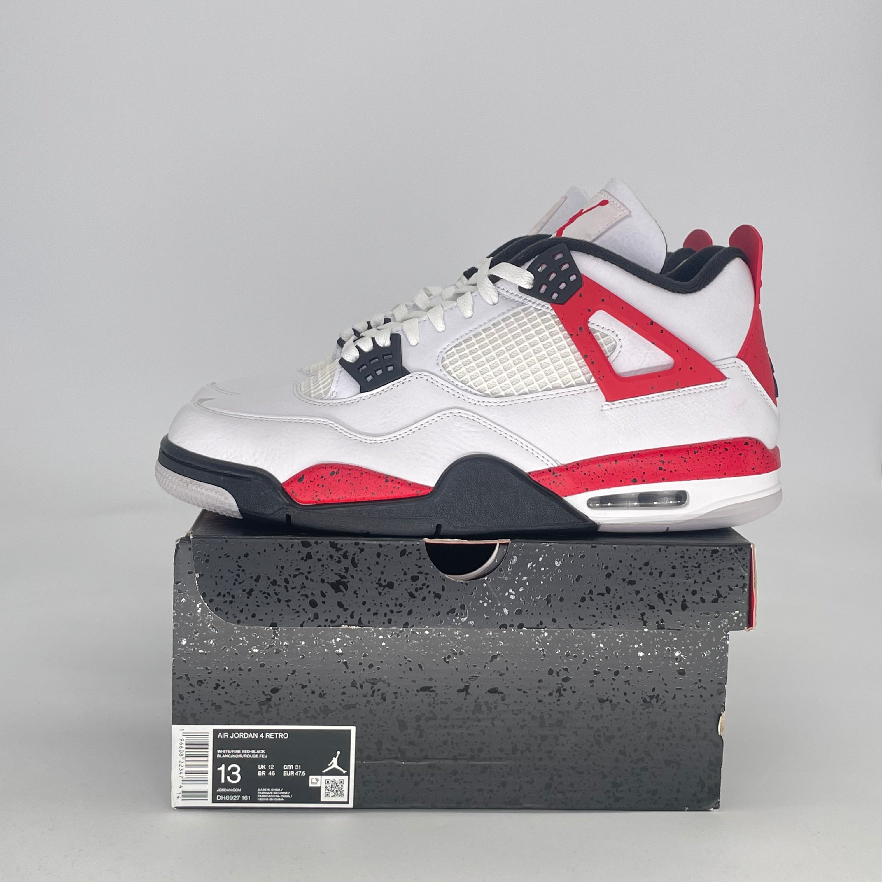 AIR JORDAN 4 RED CEMENT DH6927-161 SIZE 13/14.5W