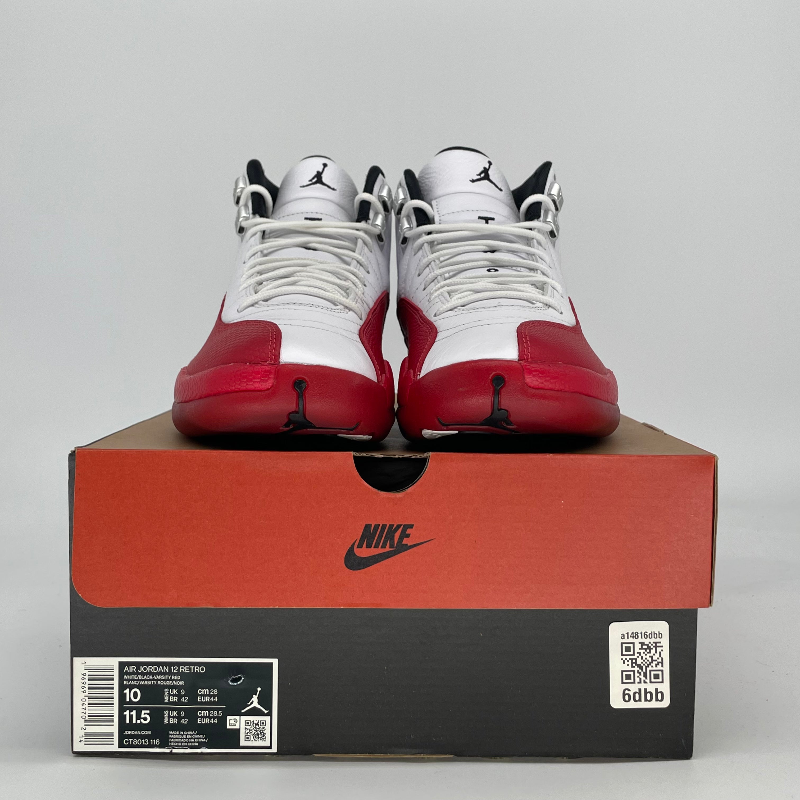 AIR JORDAN 12 CHERRY CT8031-116 SIZE 10/11.5W
