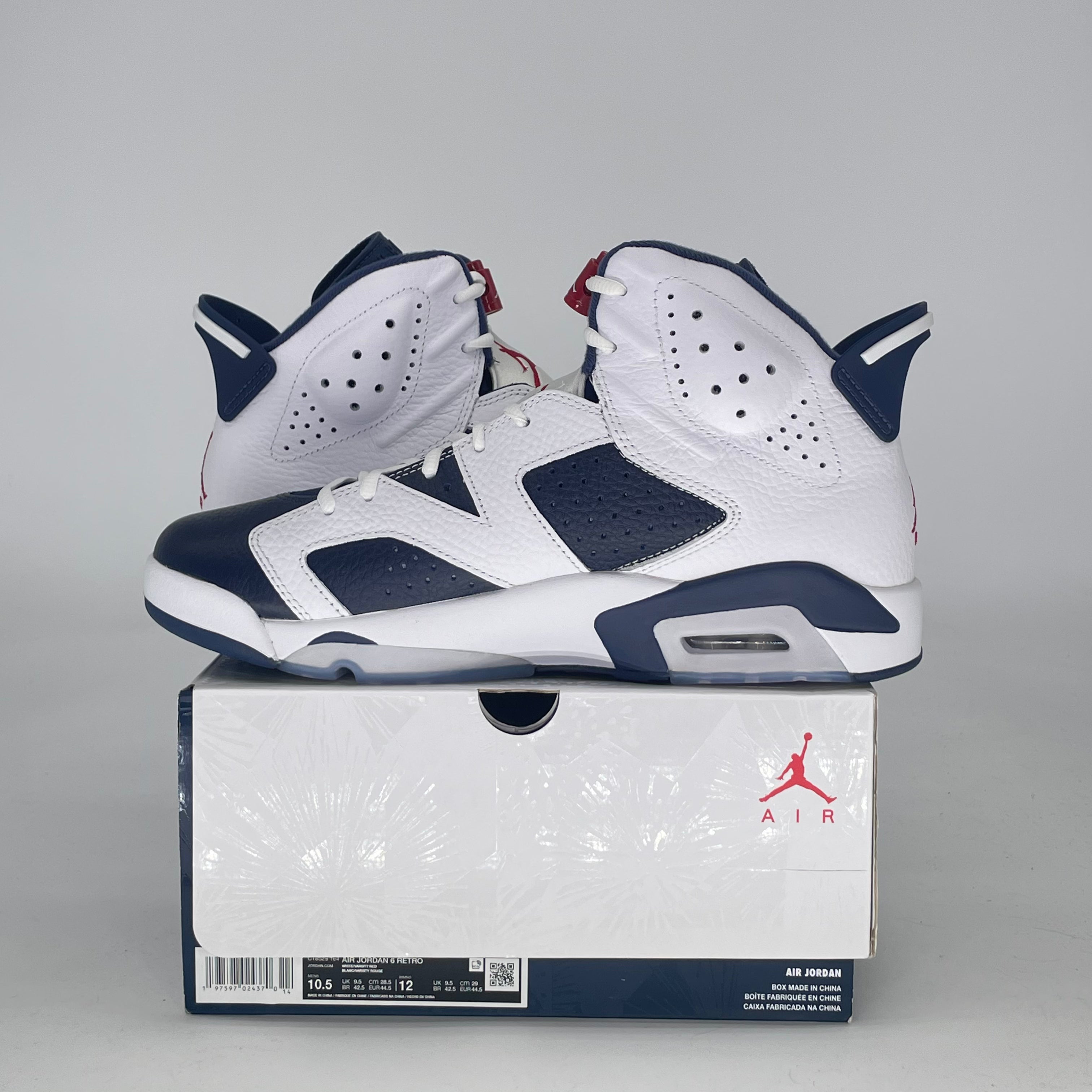 AIR JORDAN 6 OLYMPIC CT8529-164 SIZE 10.5/12W