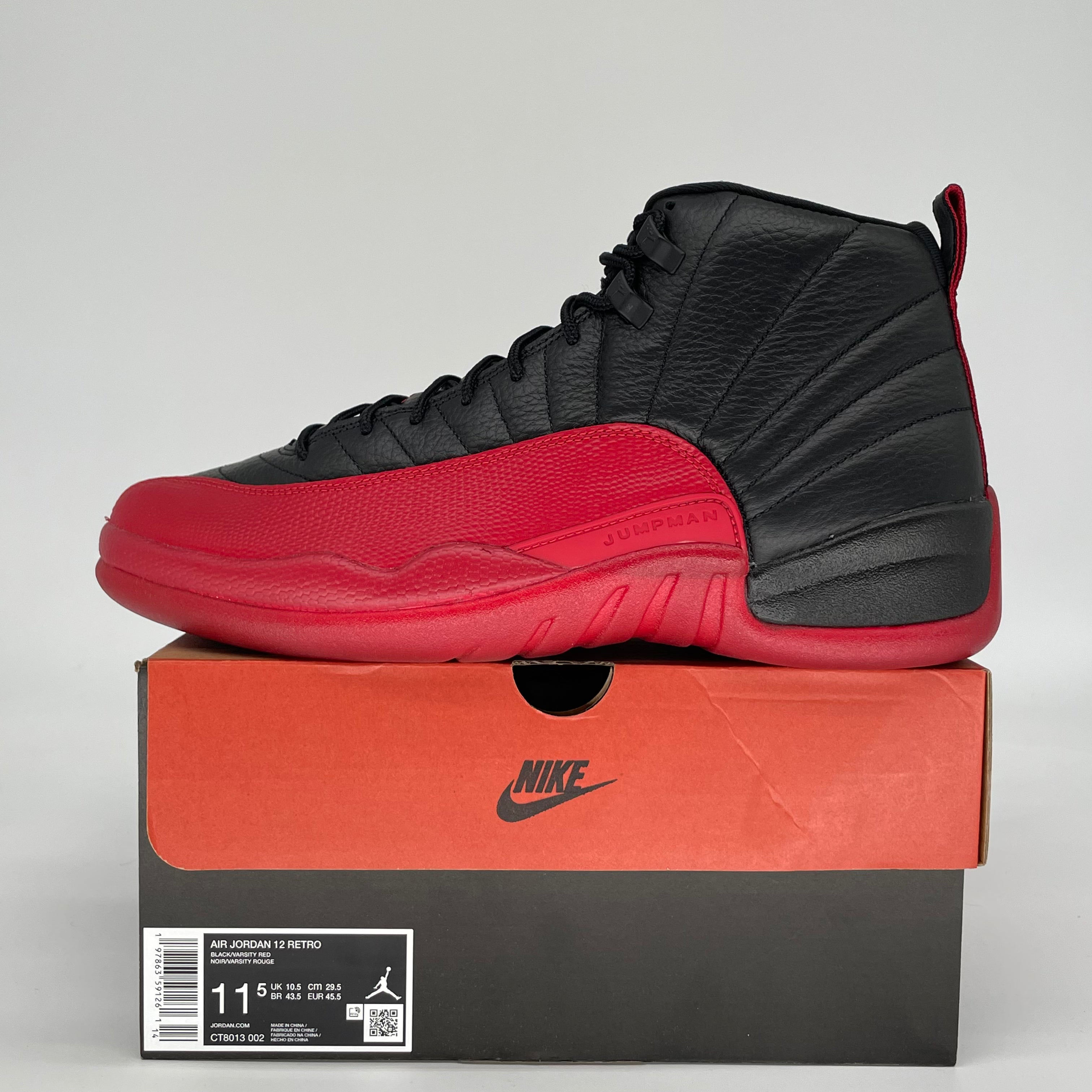 AIR JORDAN 12 FLU GAME CT8013-002 SIZE 11.5/13W