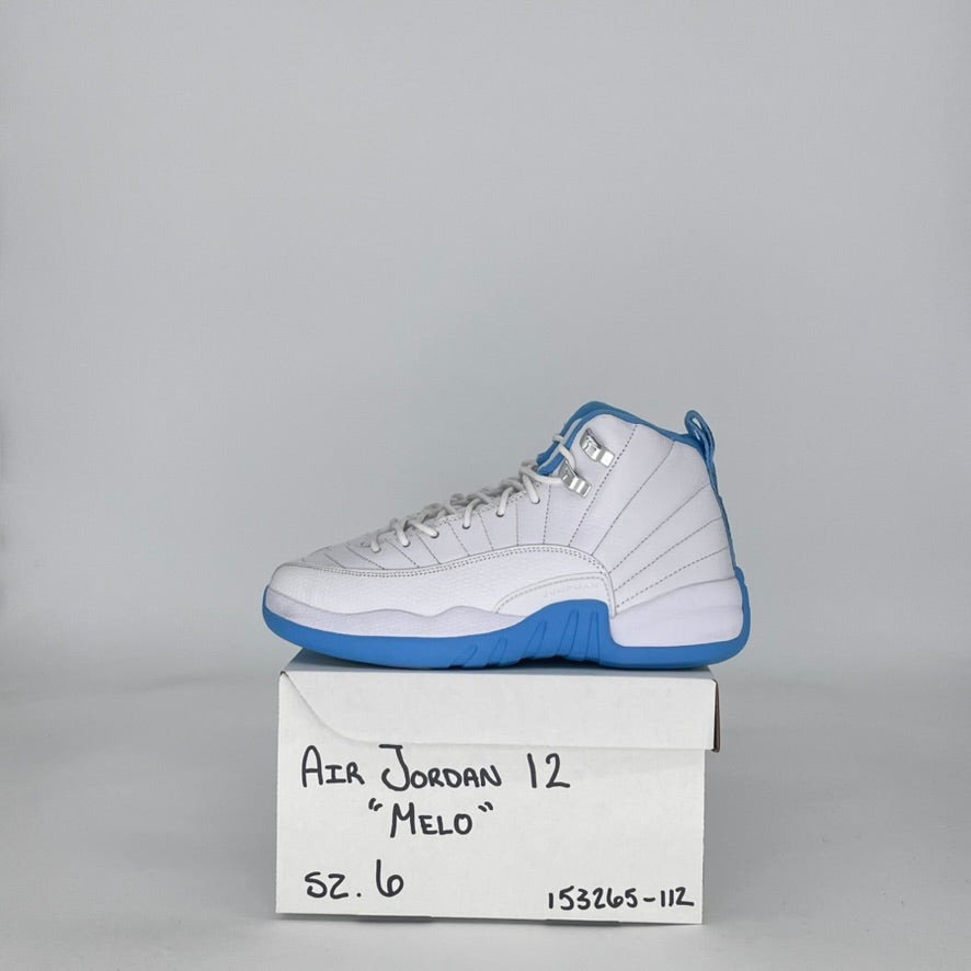 AIR JORDAN 12 MELO 153265-112 SIZE 6.5/8W GS