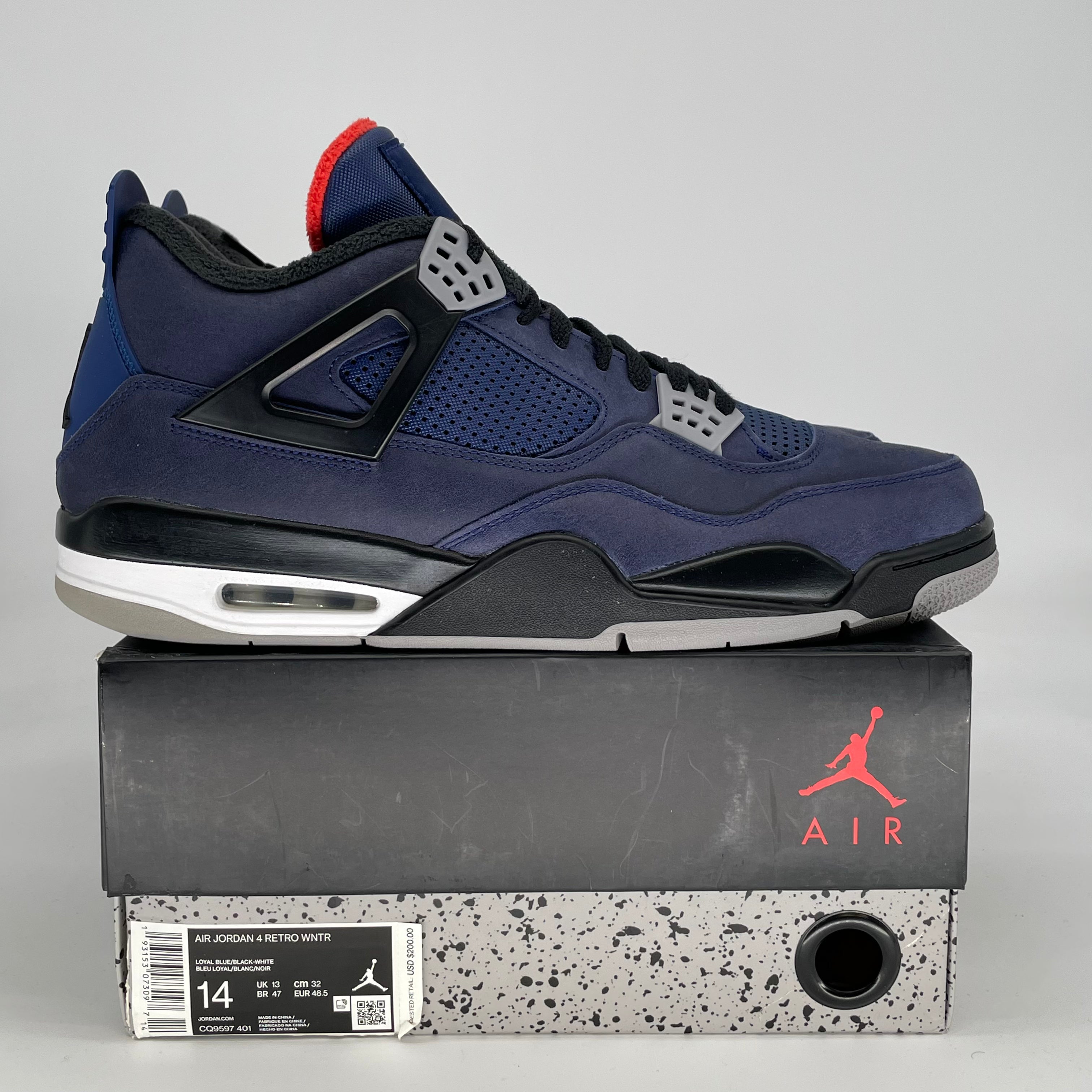 AIR JORDAN 4 WINTERIZED LOYAL BLUE CQ9597-401 SIZE 14/15.5W