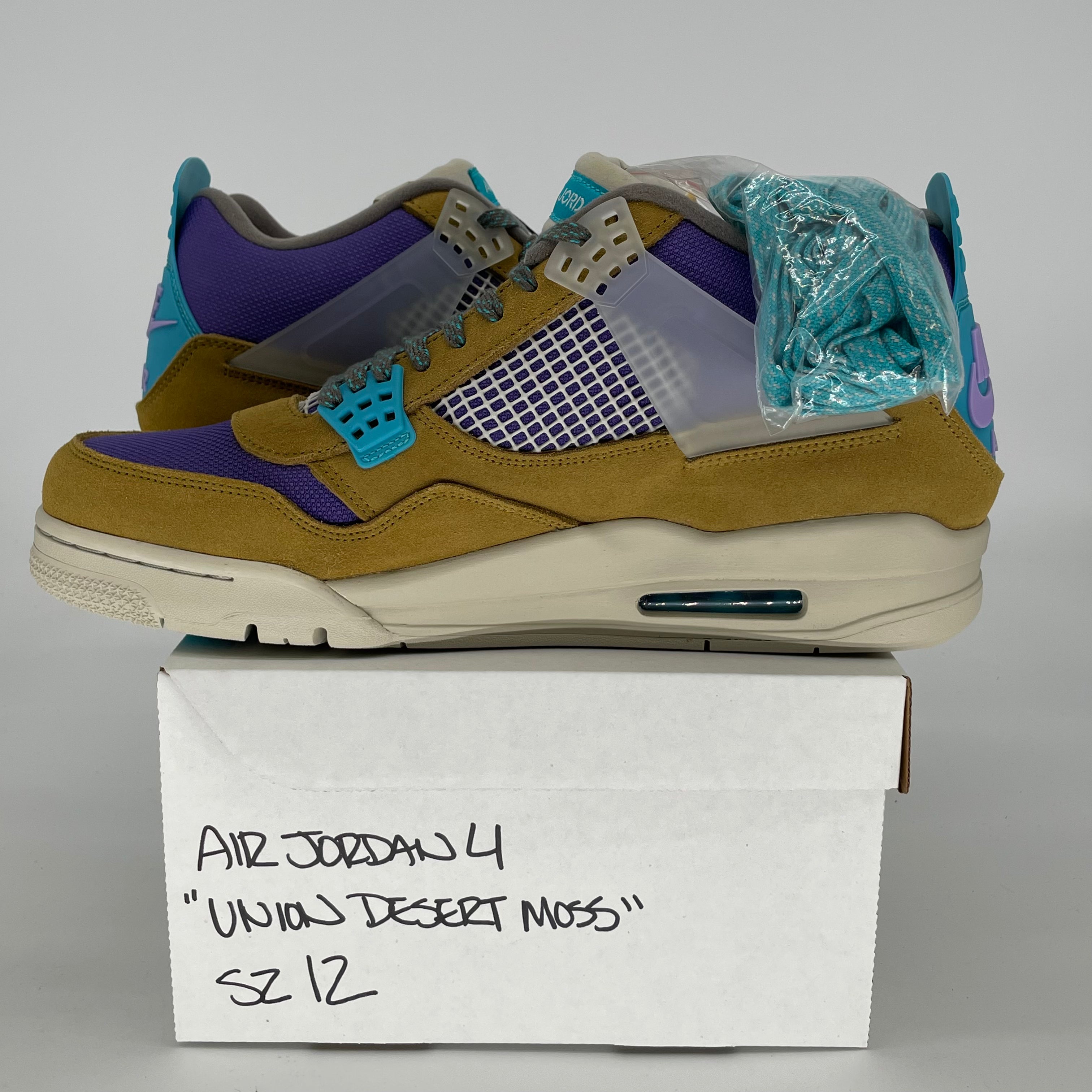 AIR JORDAN 4 UNION DESERT MOSS DJ5718-300 SIZE 12/13.5W