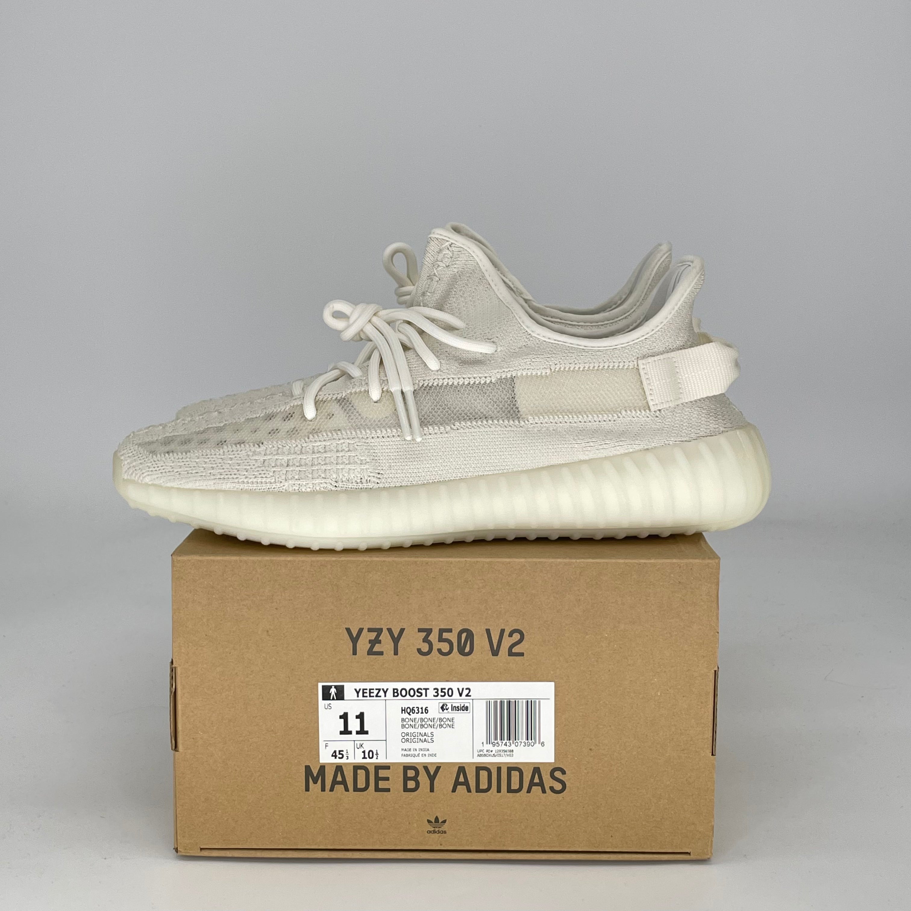 Adidas Yeezy Boost 350 V2 Bone HQ6316 Size 11/12.5W  display picture 1