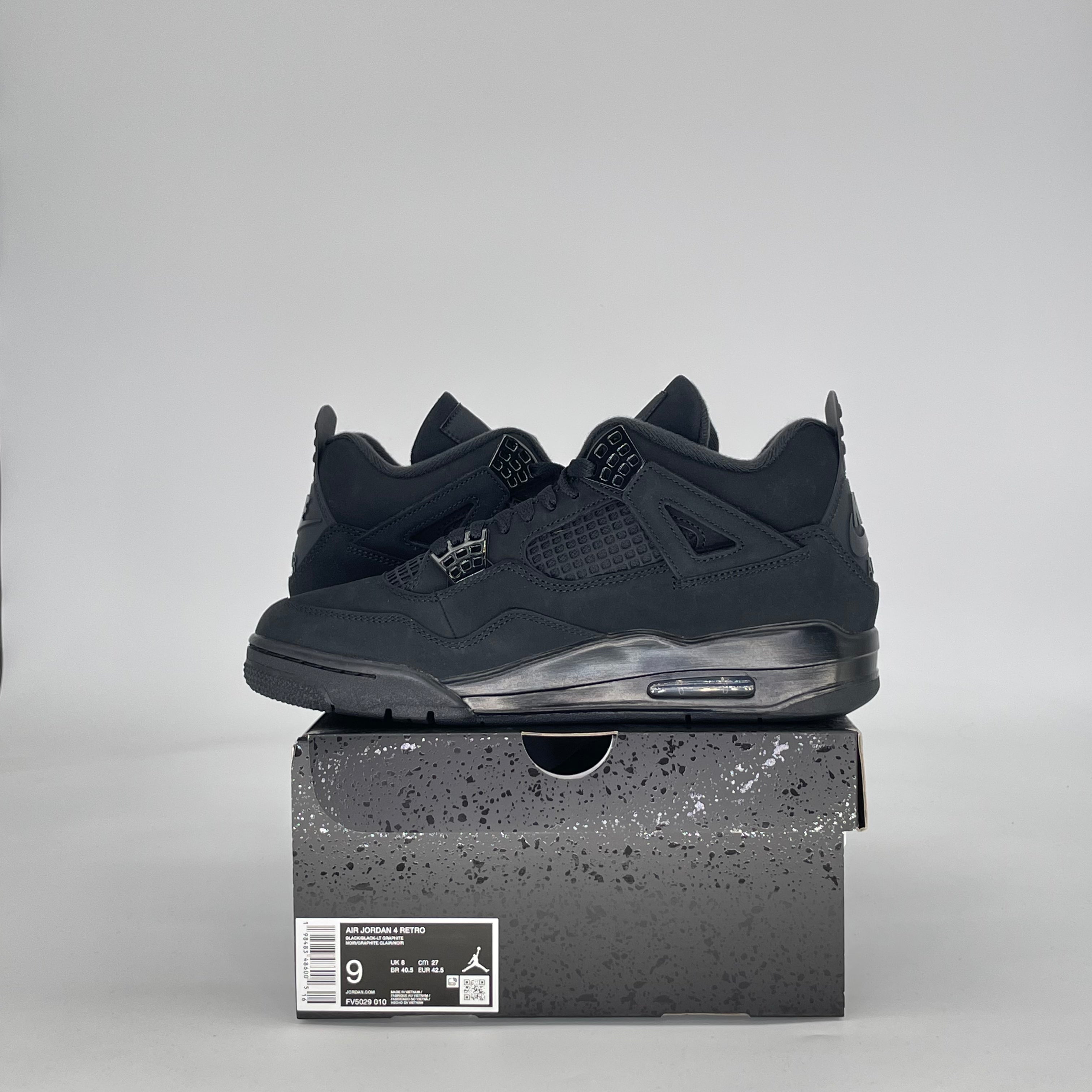 AIR JORDAN 4 BLACK CAT FV5029-010 SIZE 9/10.5W
