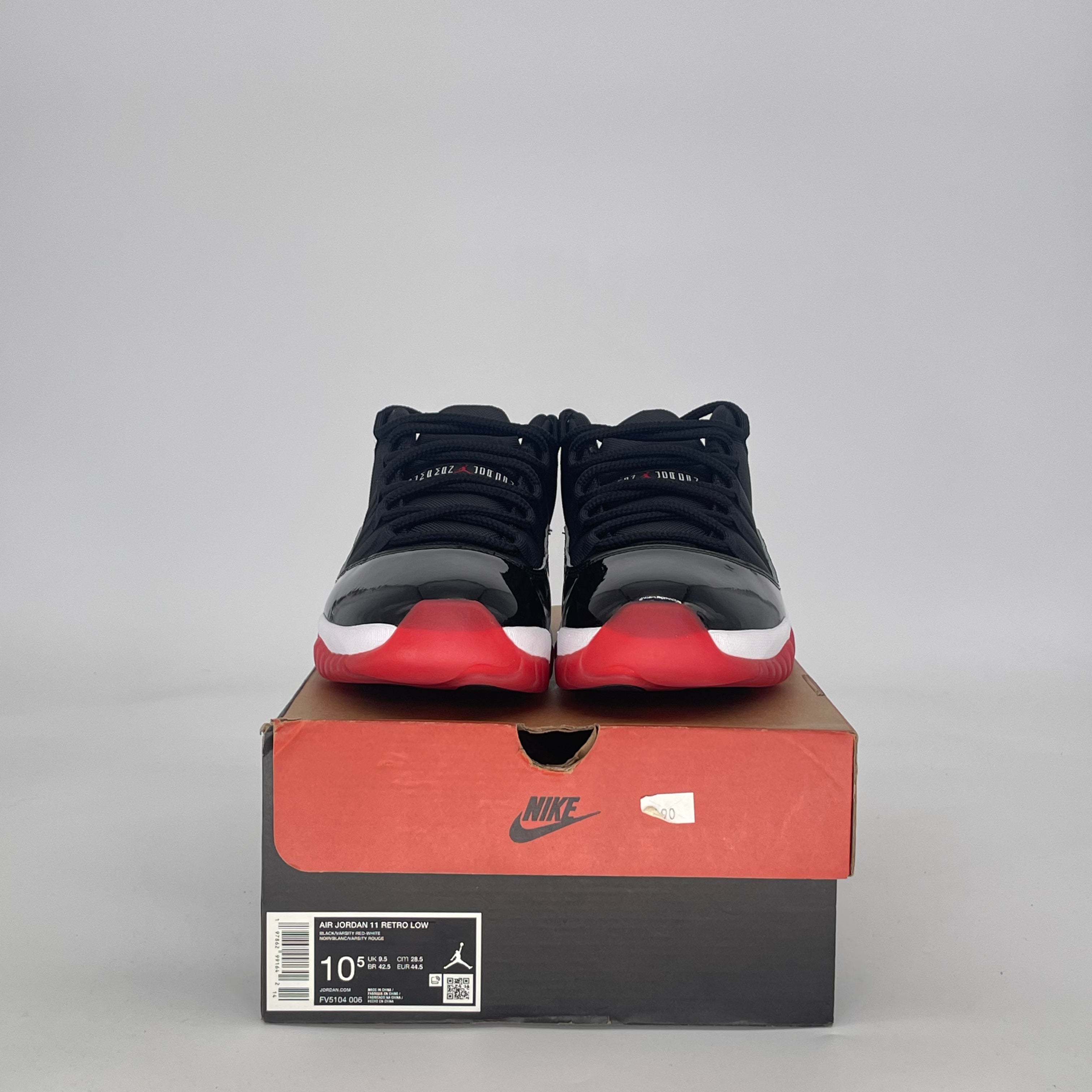 AIR JORDAN 11 LOW BRED FV5104-006 SIZE 10.5/12W