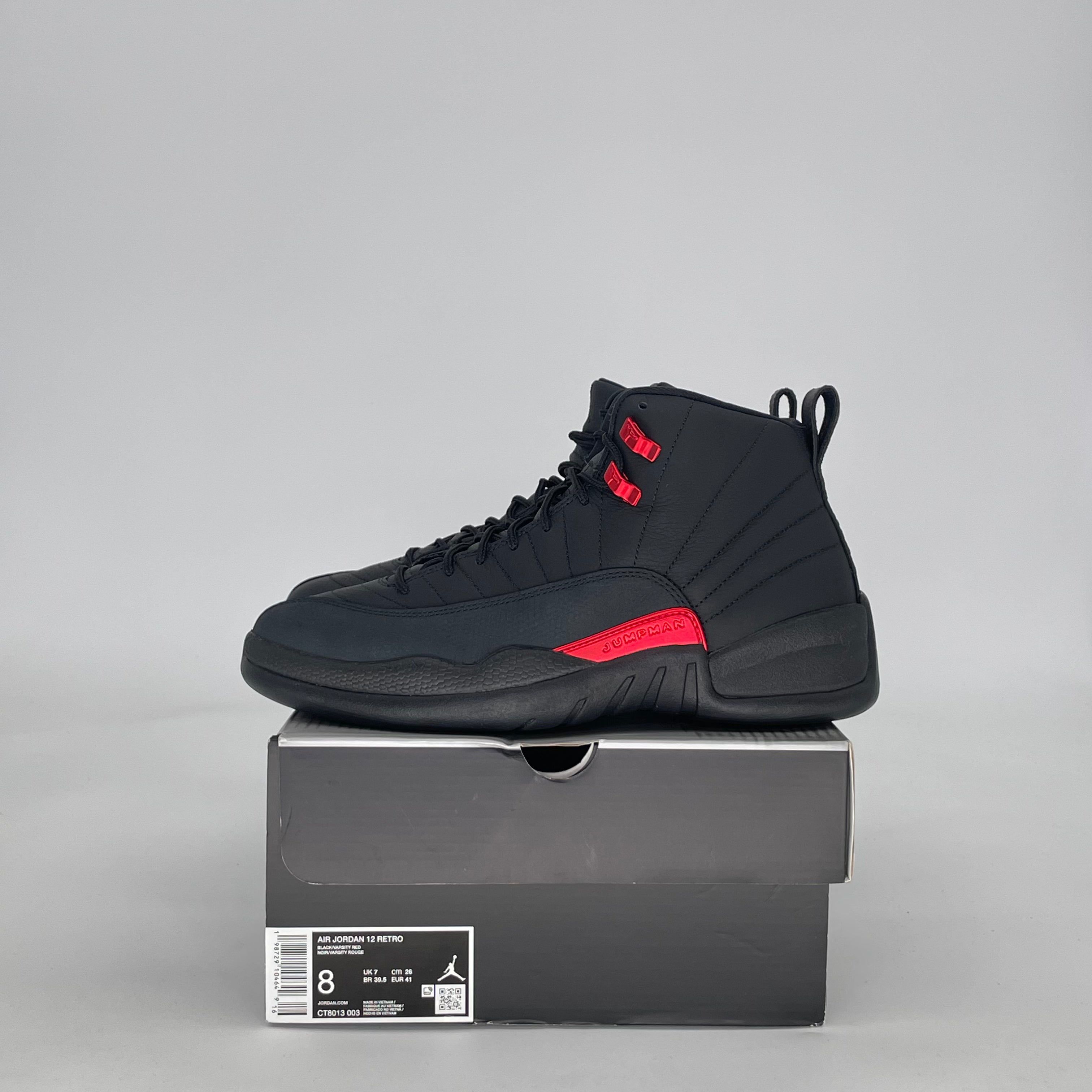 AIR JORDAN 12 BLOODLINE CT8013-003 SIZE 8/9.5W