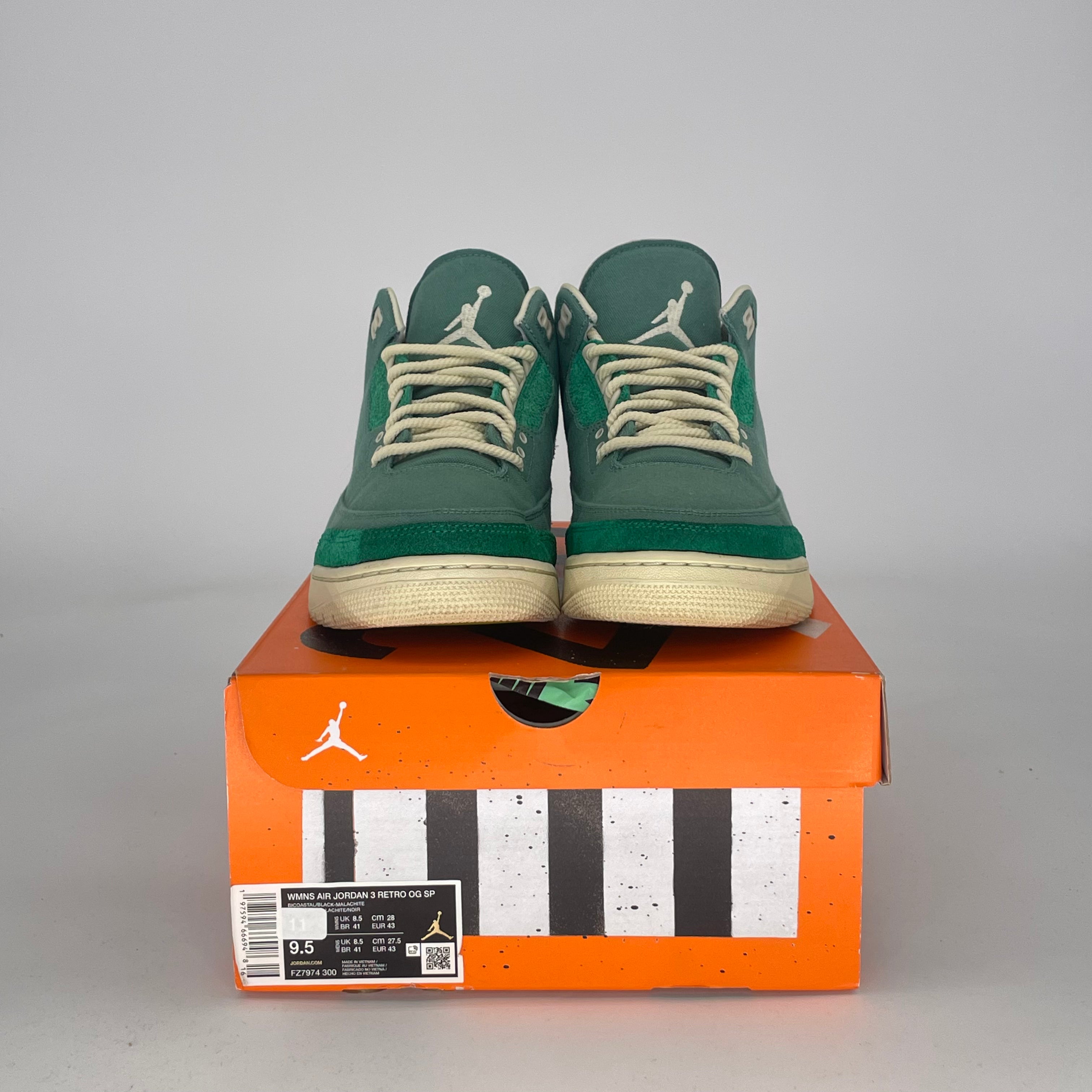 AIR JORDAN 3 NINA CHANEL ABNEY BICOASTAL FZ7974-300 SIZE 9.5/11W