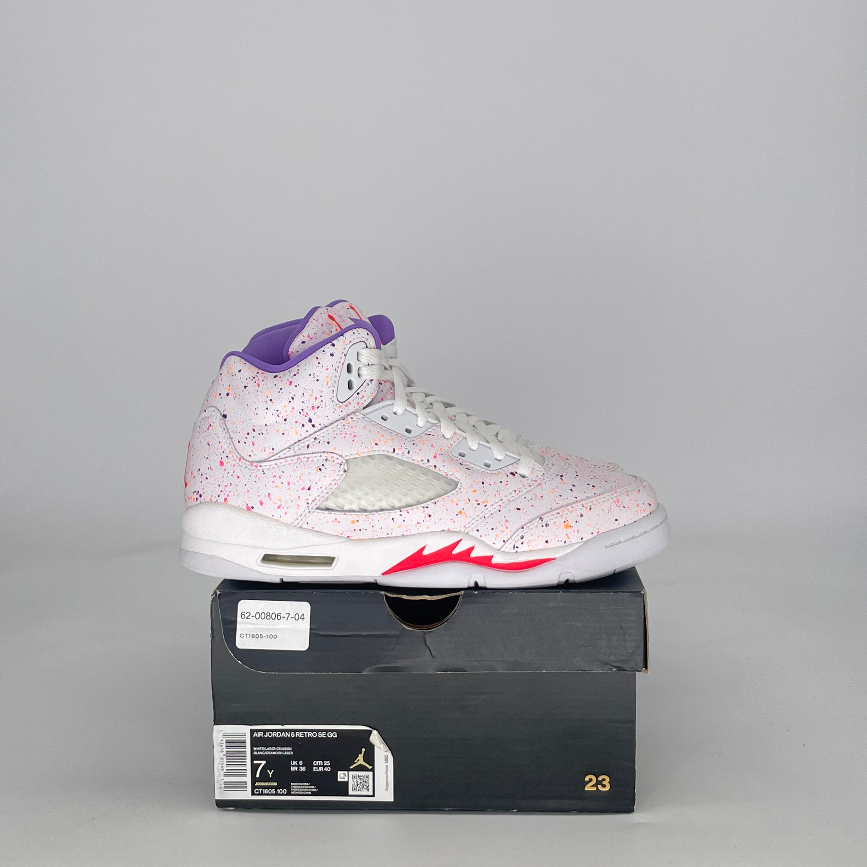 AIR JORDAN 5 EASTER CT1605-100 SIZE 7/8.5W GS