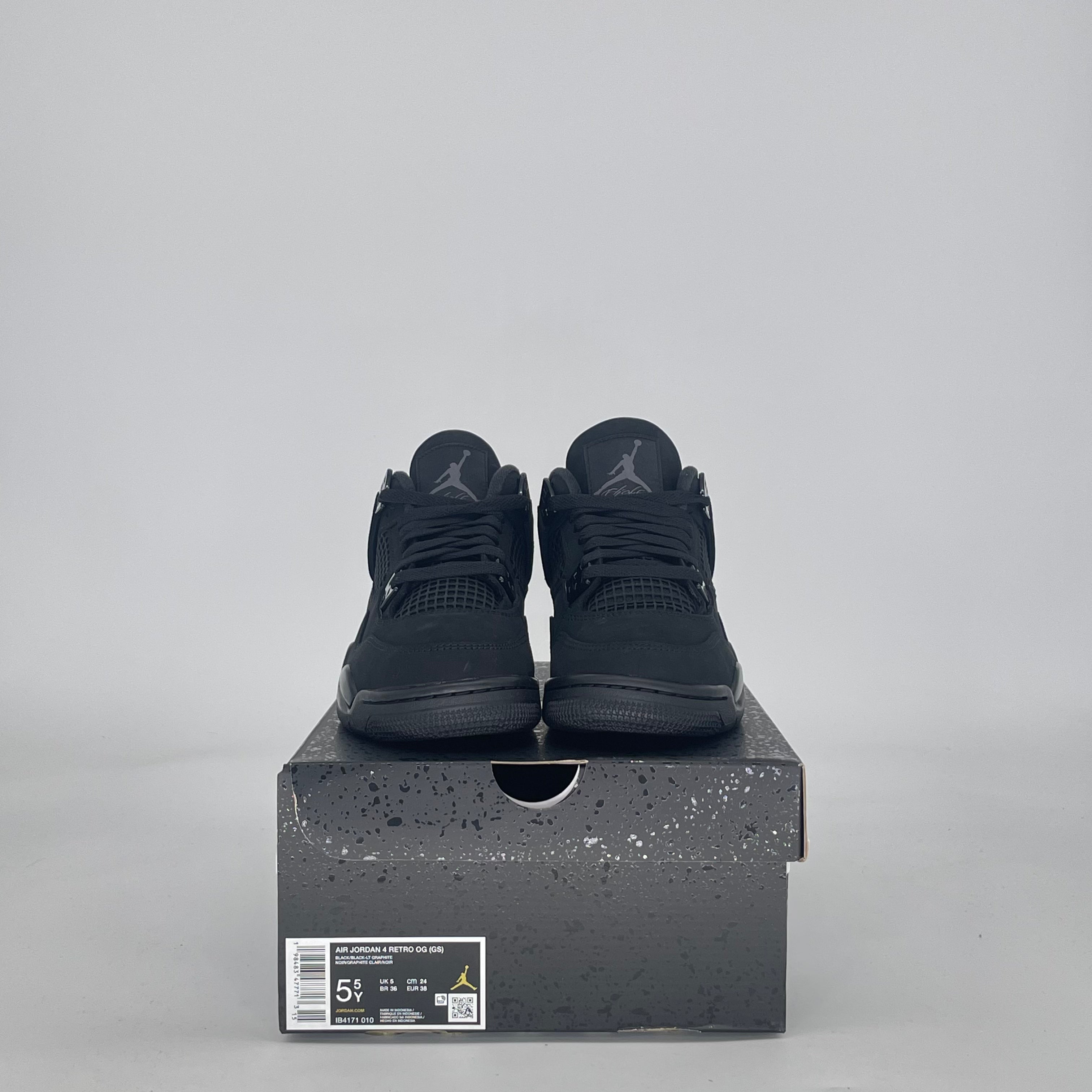 AIR JORDAN 4 BLACK CAT IB4171-010 SIZE 5.5/7W GS
