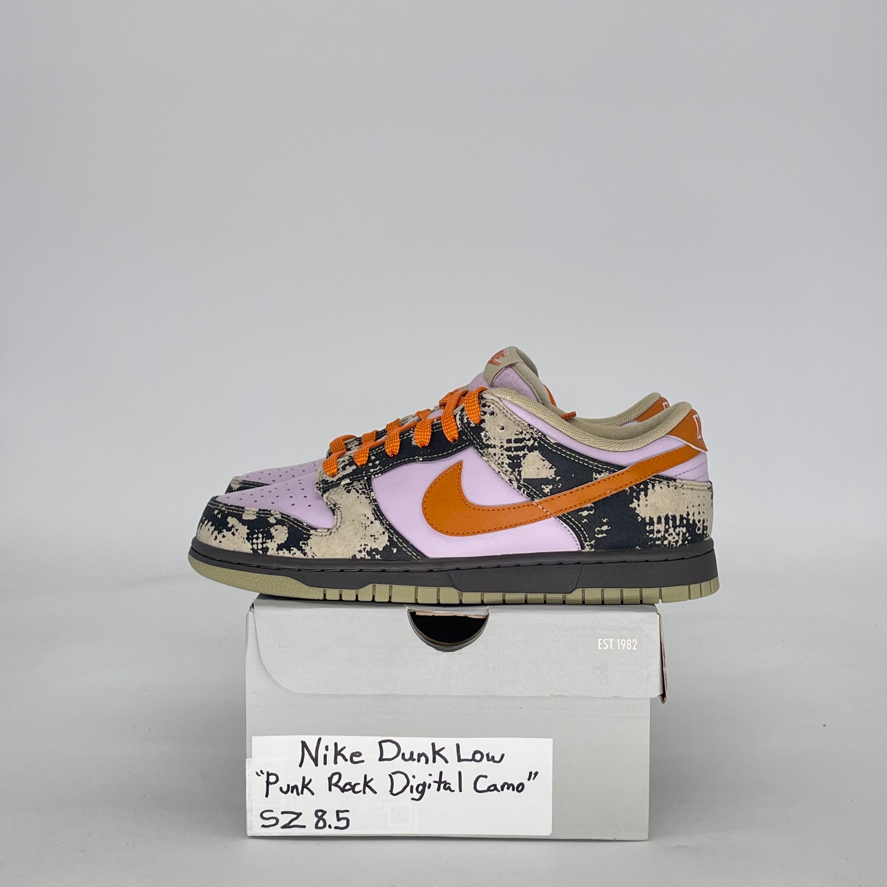 NIKE DUNK LOW PUNK ROCK DIGITAL CAMO IB2260-500 SIZE 8.5/10W