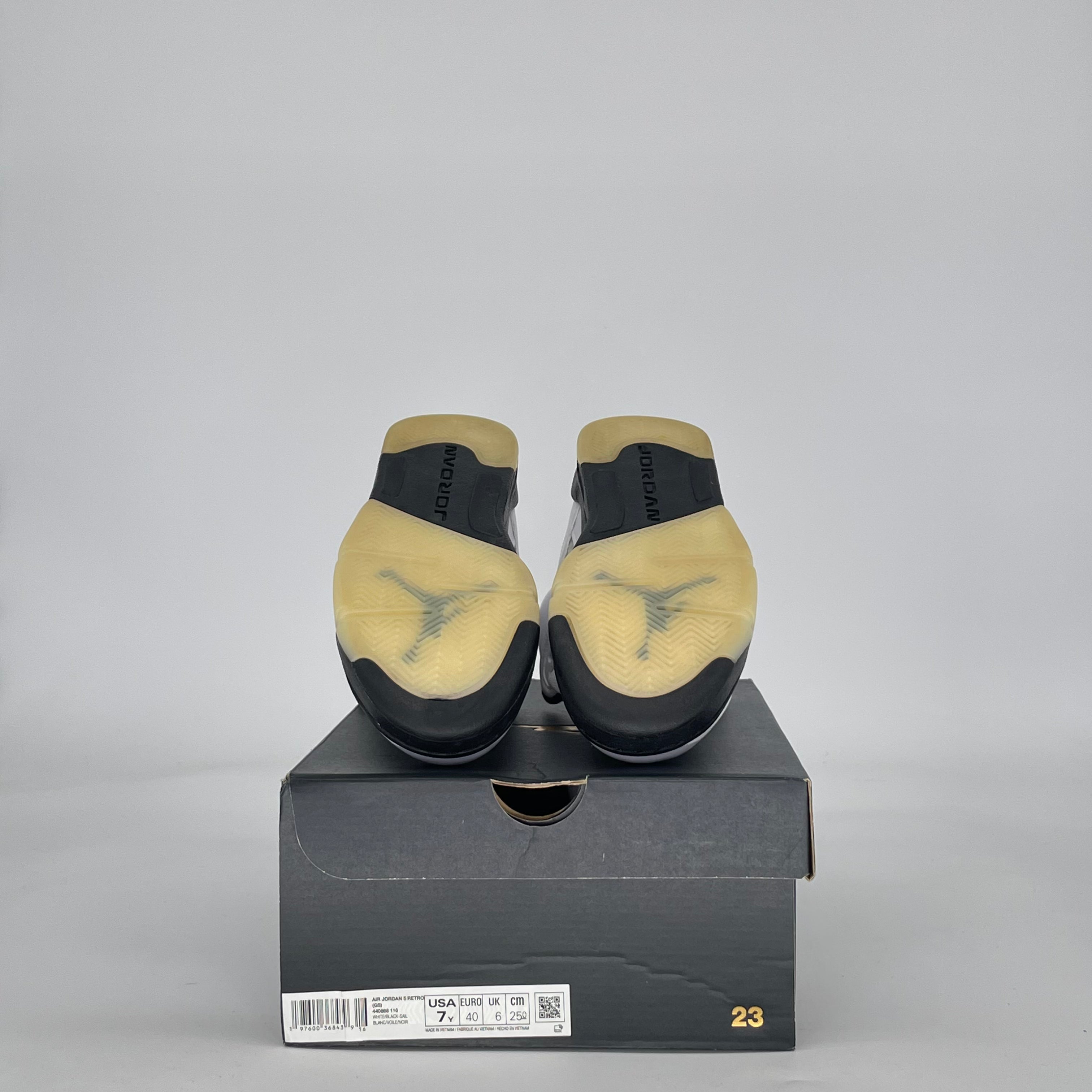 AIR JORDAN 5 REVERSE METALLIC 440888-110 SIZE 7/8.5W GS