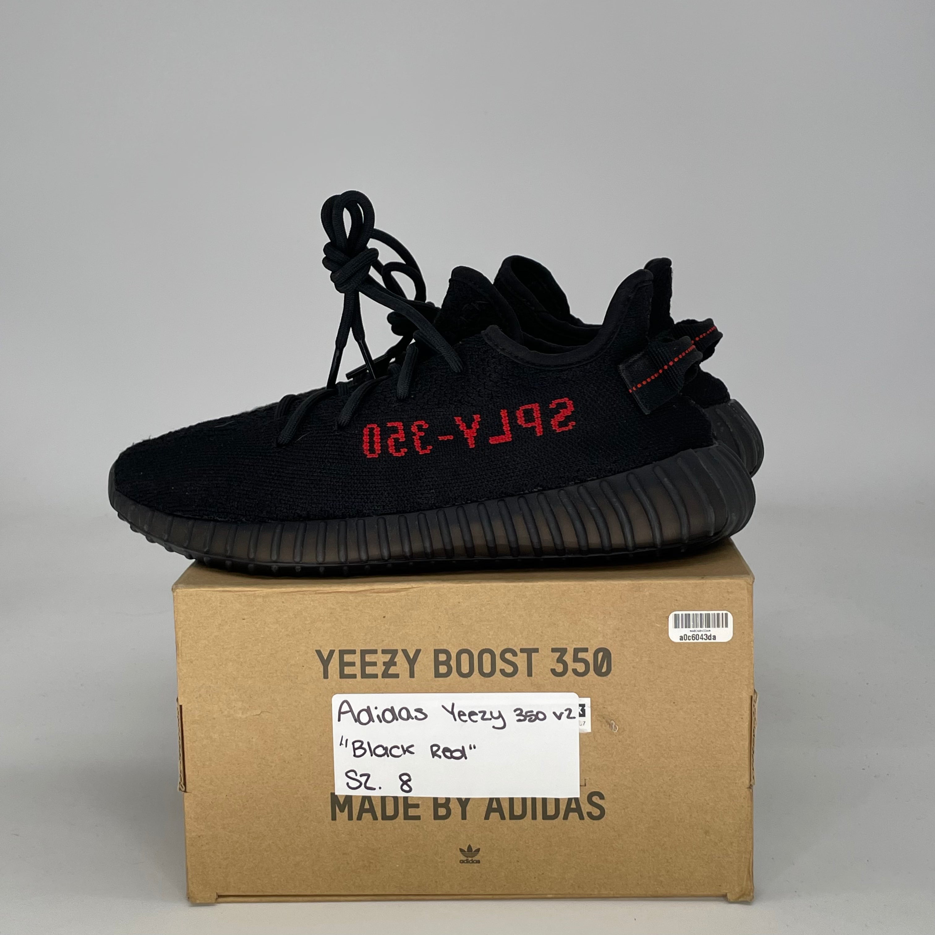 ADIDAS YEEZY 350 V2 BLACK RED CP9652 SIZE 8/9.5W