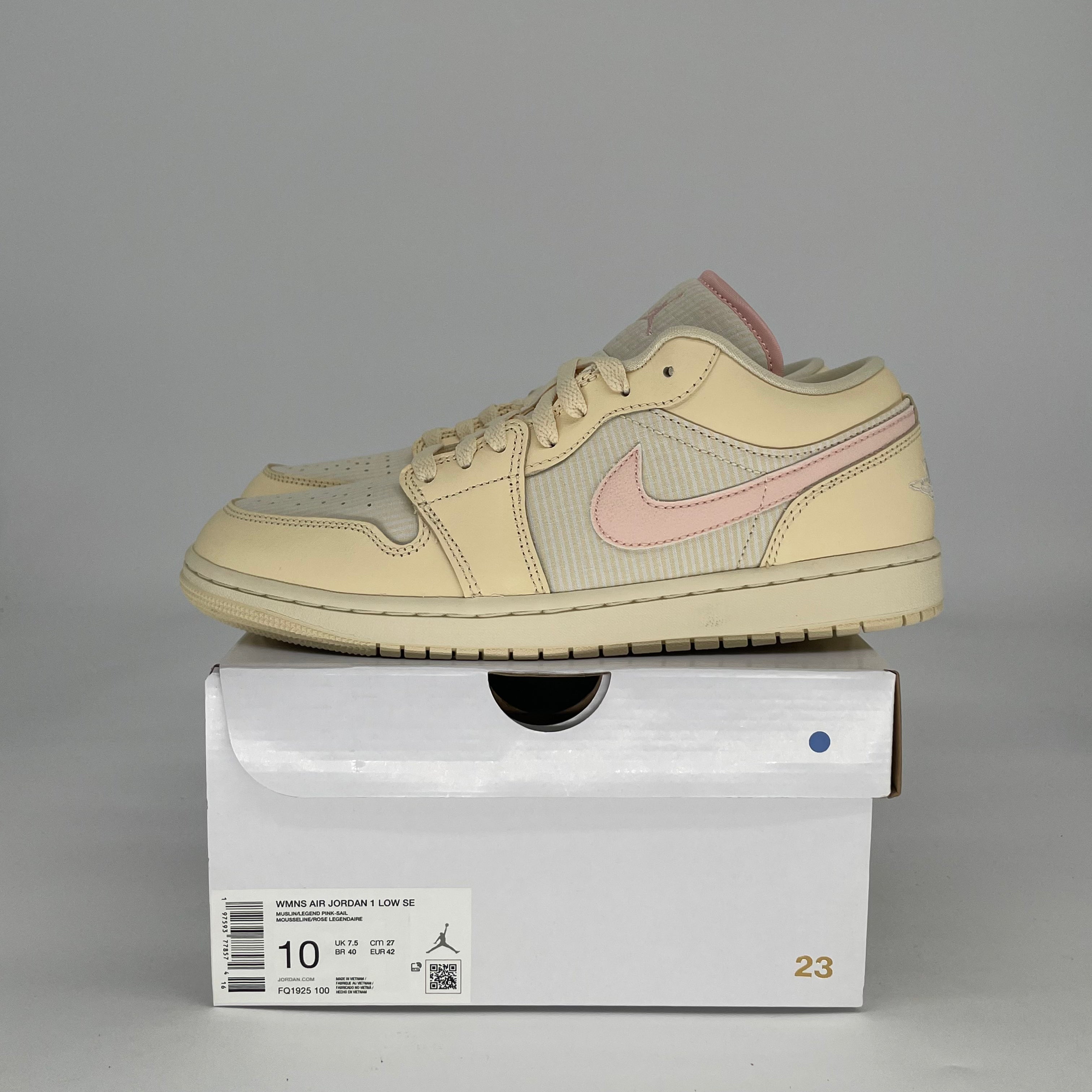 AIR JORDAN 1 LOW SEERSUCKER W FQ1925-100 SIZE 8.5/10W